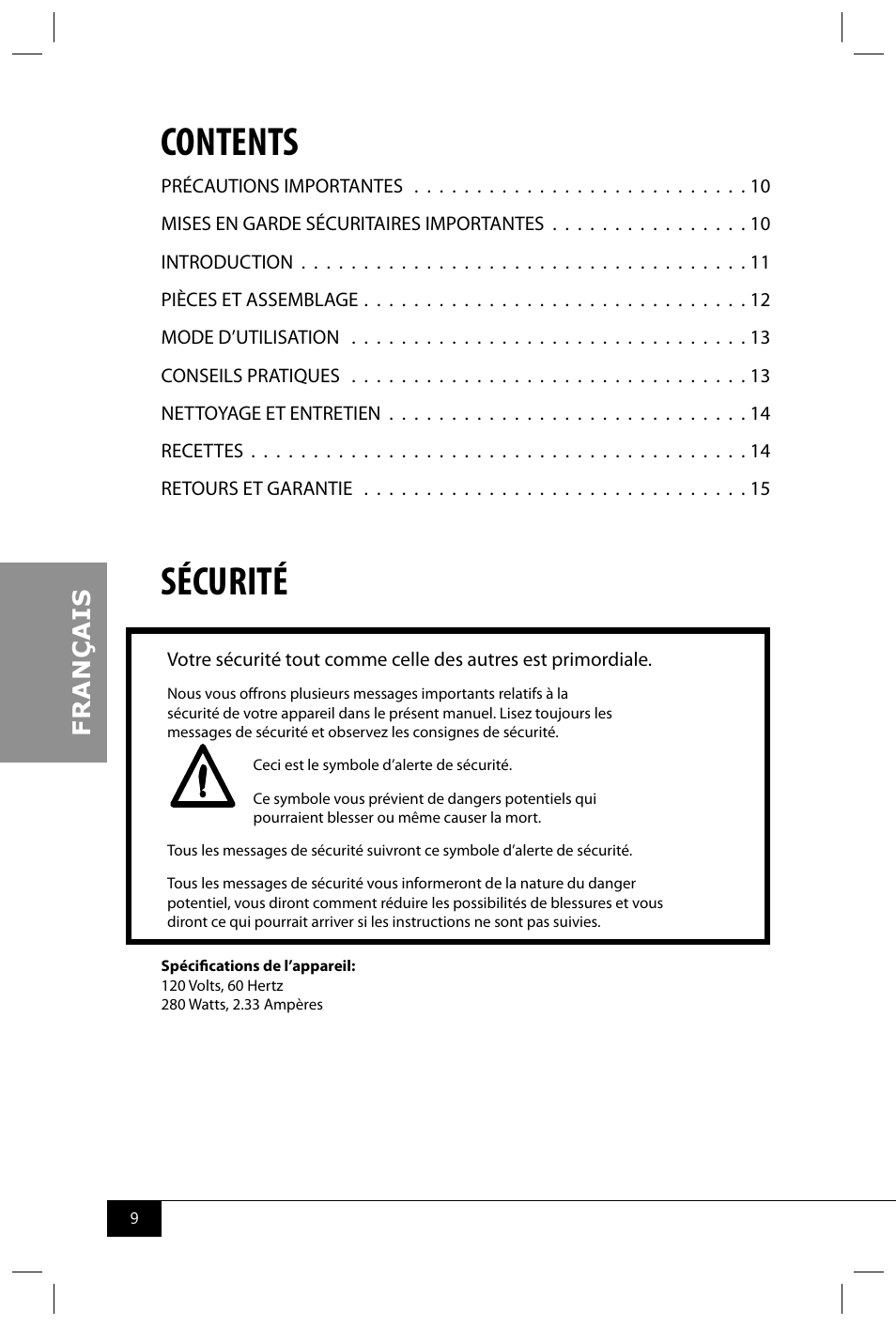 Nostalgia Electrics RHD800 User Manual | Page 11 / 24