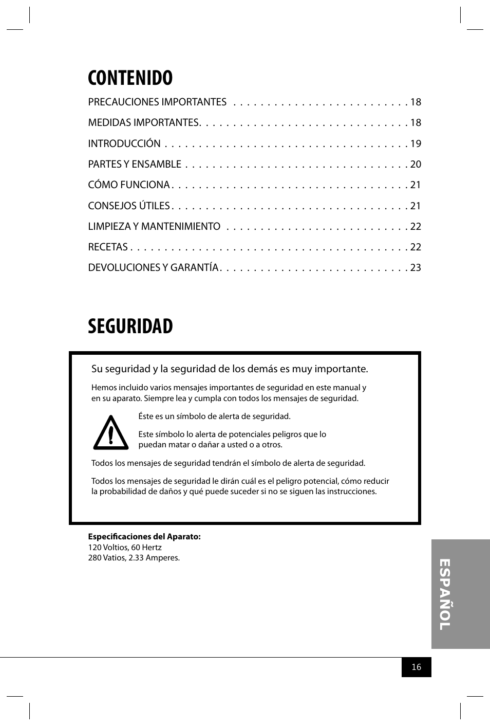 Nostalgia Electrics RHD800 User Manual | Page 18 / 24