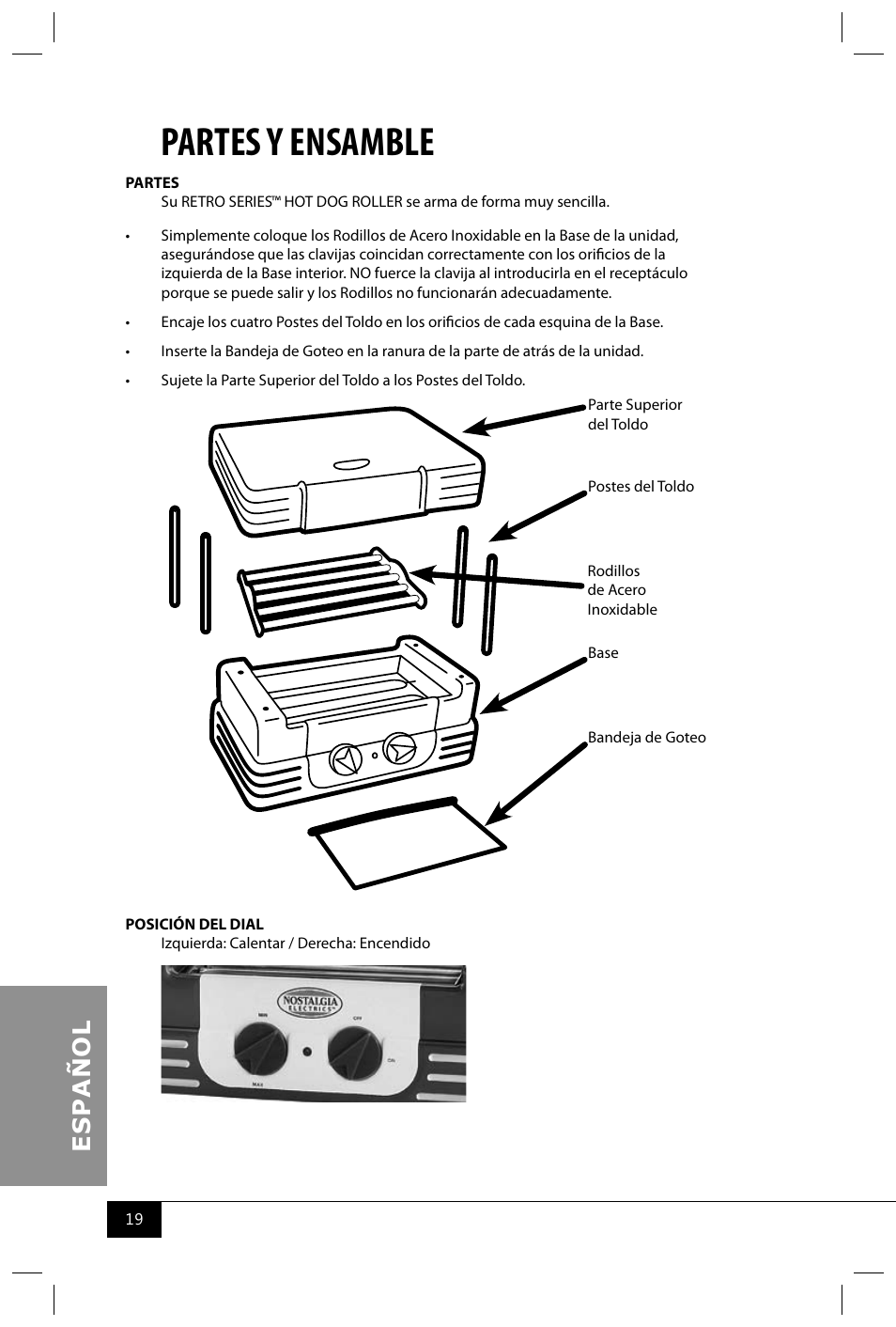 Partes y ensamble | Nostalgia Electrics RHD800 User Manual | Page 21 / 24