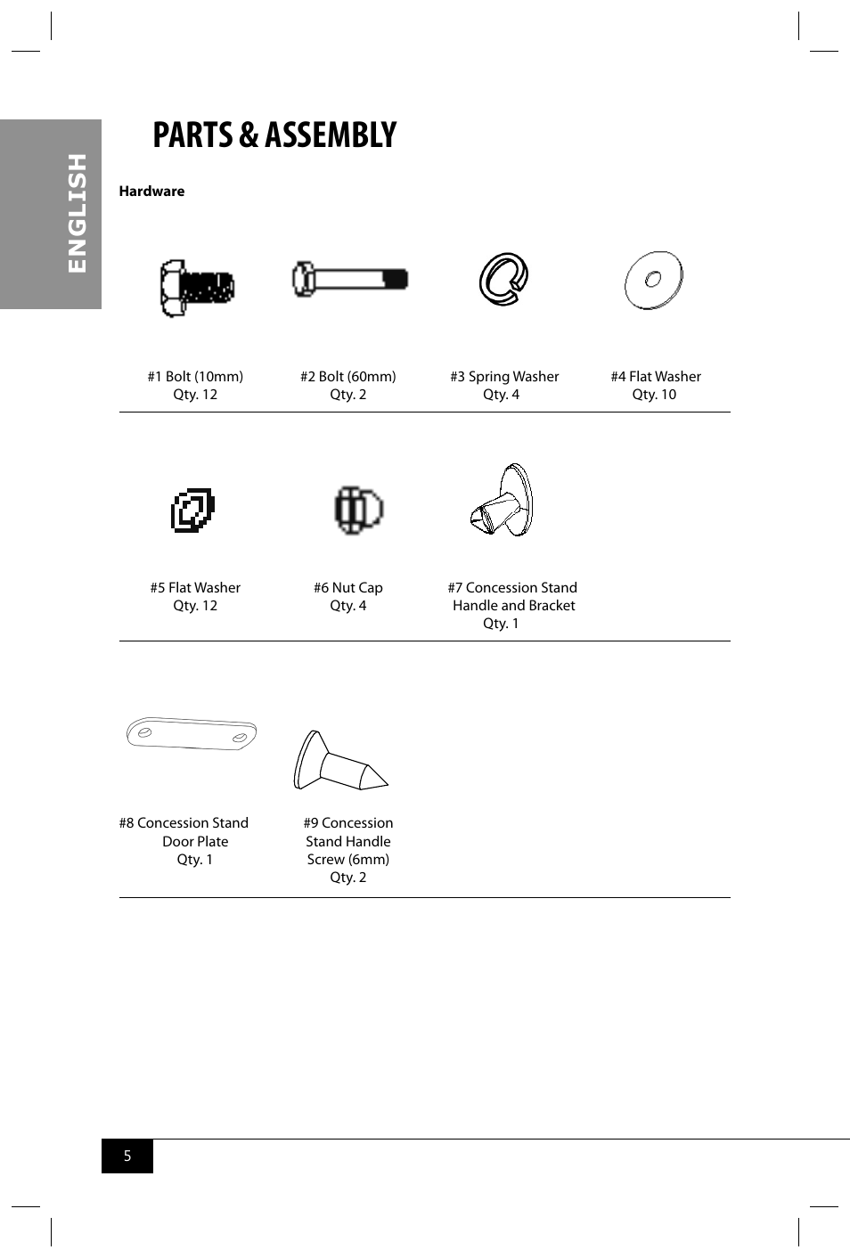 Parts & assembly | Nostalgia Electrics HDC701 User Manual | Page 7 / 14