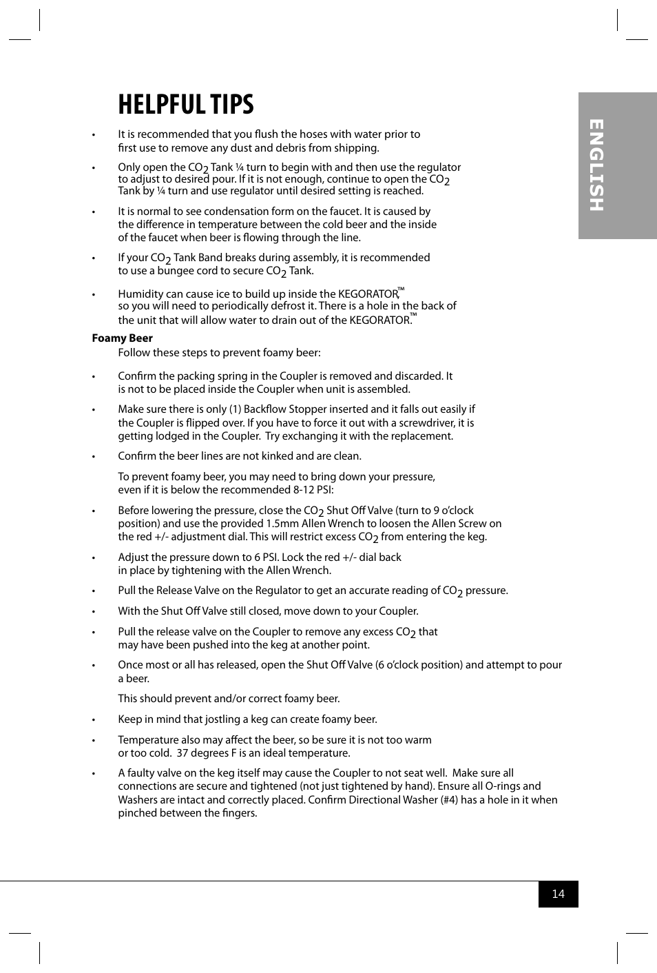 Helpful tips, En g li s h | Nostalgia Electrics KRS2100 SERIES User Manual | Page 16 / 18