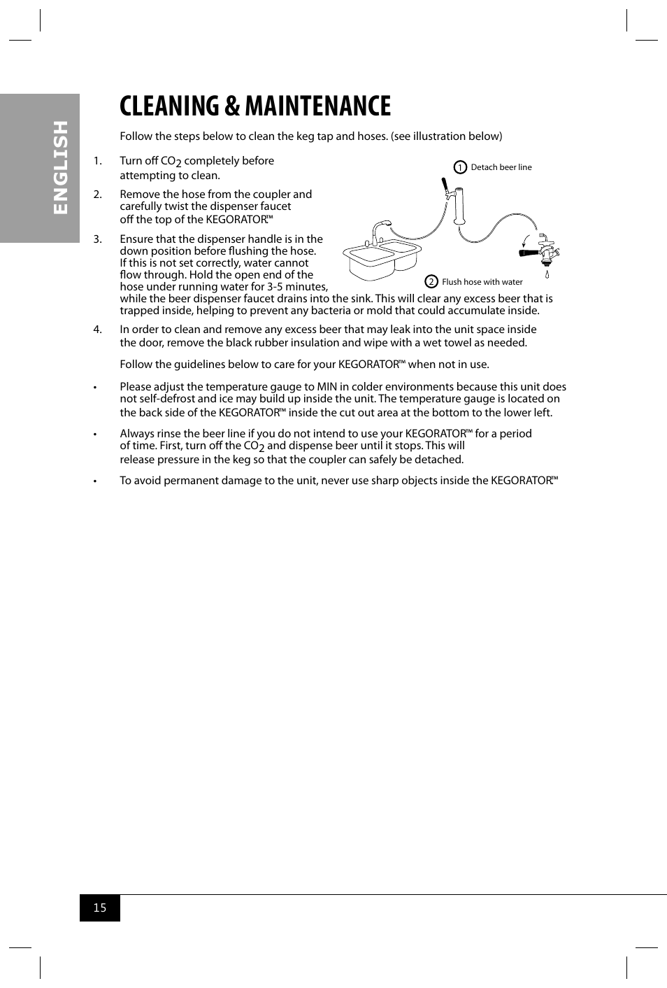 Cleaning & maintenance, En g li s h | Nostalgia Electrics KRS2100 SERIES User Manual | Page 17 / 18