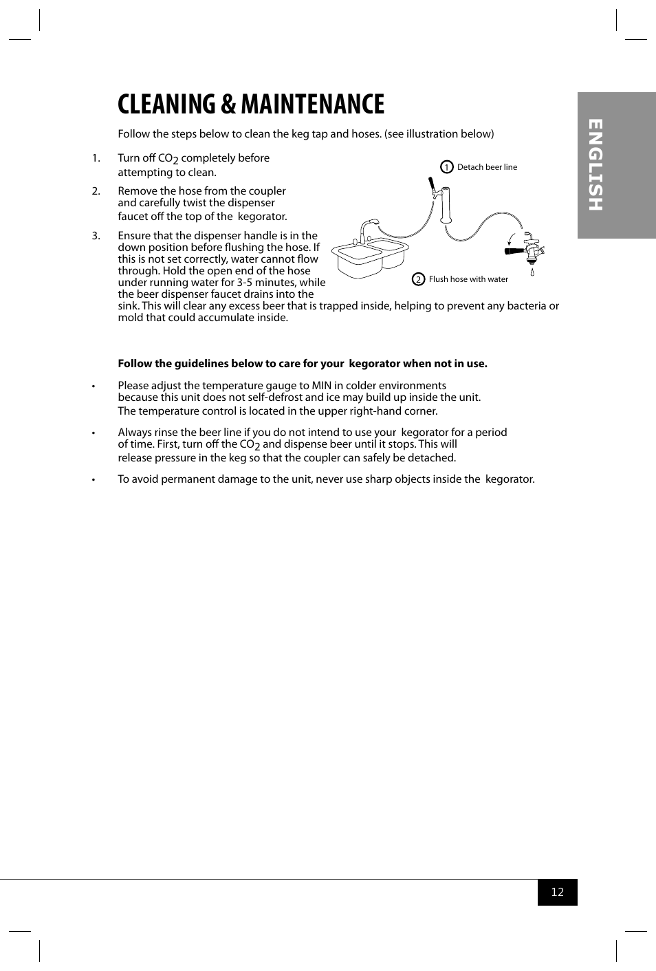 Cleaning & maintenance, En g li s h | Nostalgia Electrics KEG9000 DTSS User Manual | Page 14 / 16
