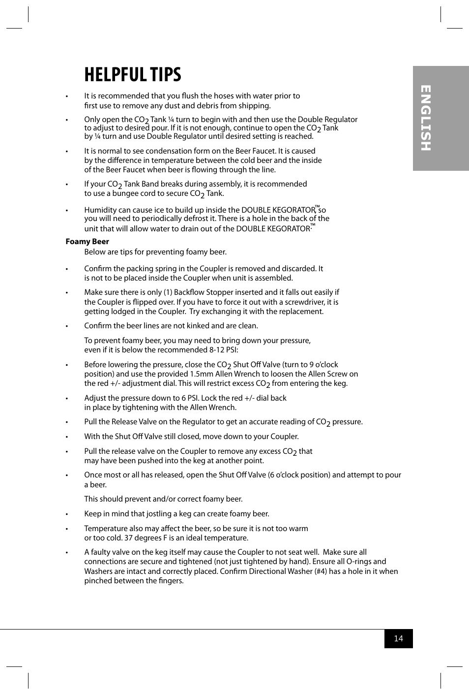 Helpful tips, En g li s h | Nostalgia Electrics KRS6100 SERIES User Manual | Page 16 / 18