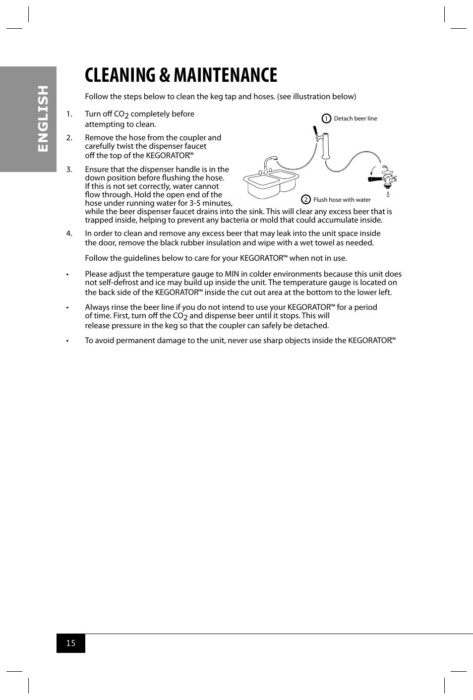 Cleaning & maintenance, En g li s h | Nostalgia Electrics KRS2150 SERIES User Manual | Page 17 / 18