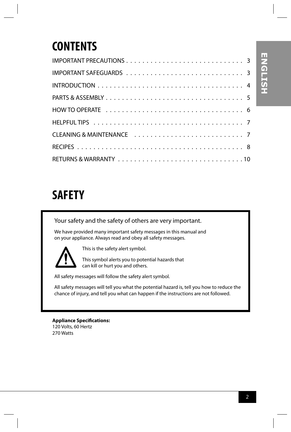 Nostalgia Electrics SMM300 User Manual | Page 4 / 32