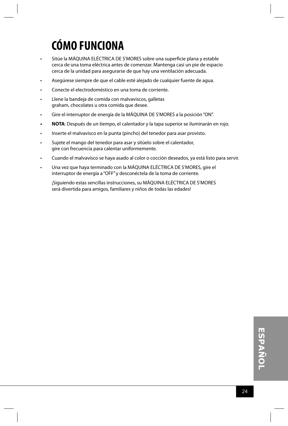 Cómo funciona | Nostalgia Electrics SMM200 User Manual | Page 26 / 32