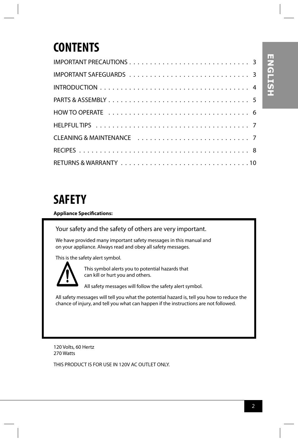 Nostalgia Electrics SMM200 User Manual | Page 4 / 32