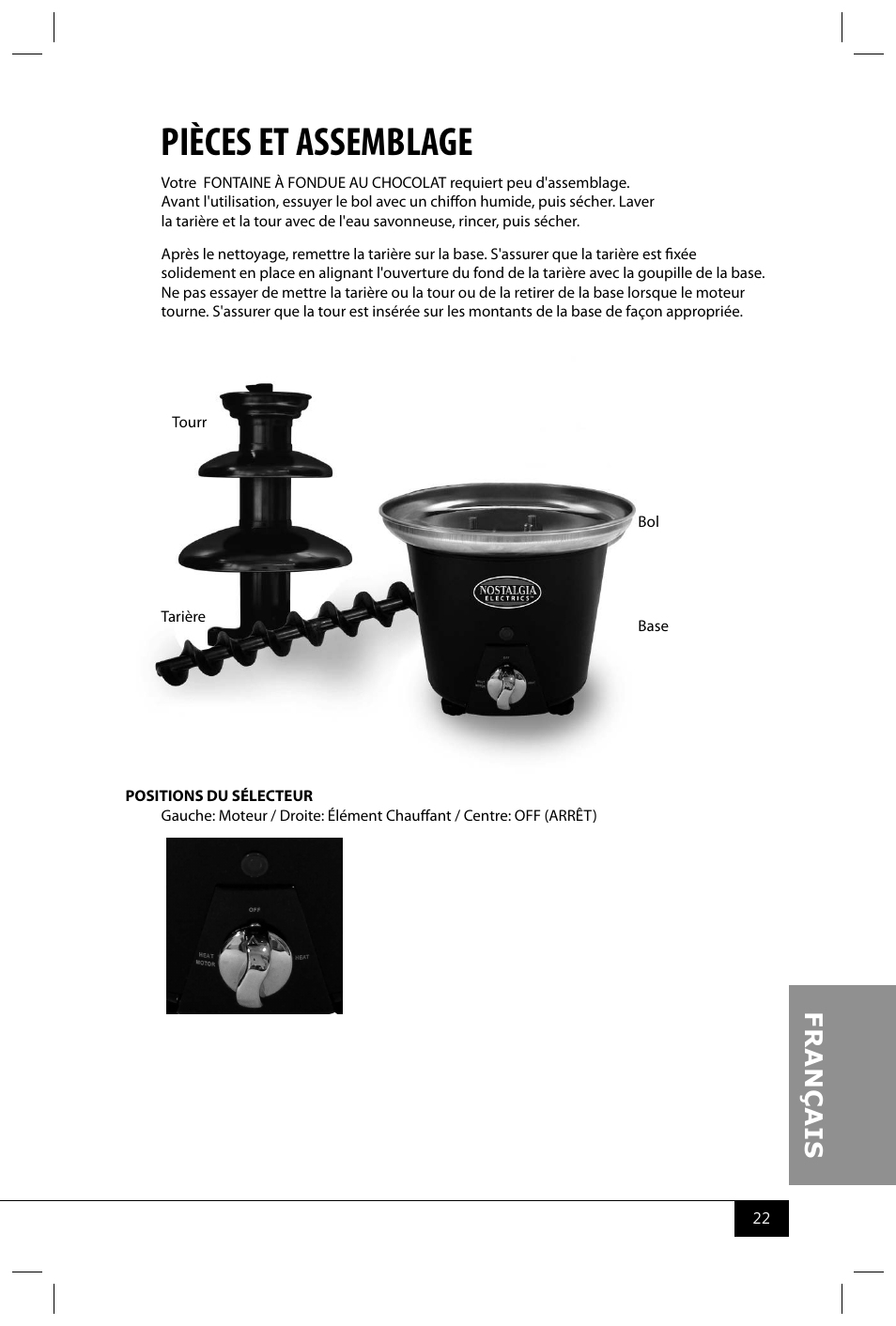 Pièces et assemblage | Nostalgia Electrics CFF965 User Manual | Page 24 / 28