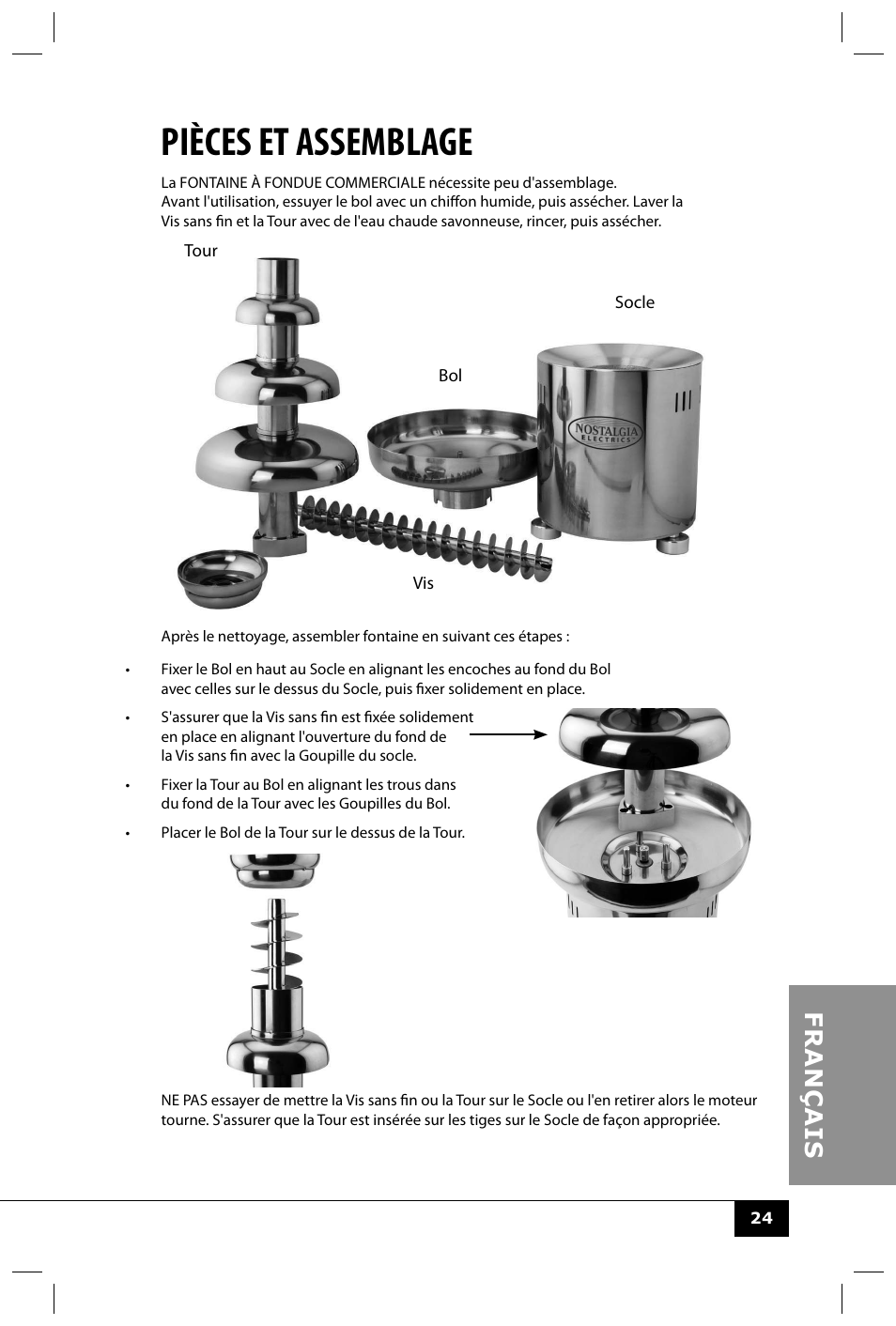 Pièces et assemblage | Nostalgia Electrics CFF552 User Manual | Page 26 / 30