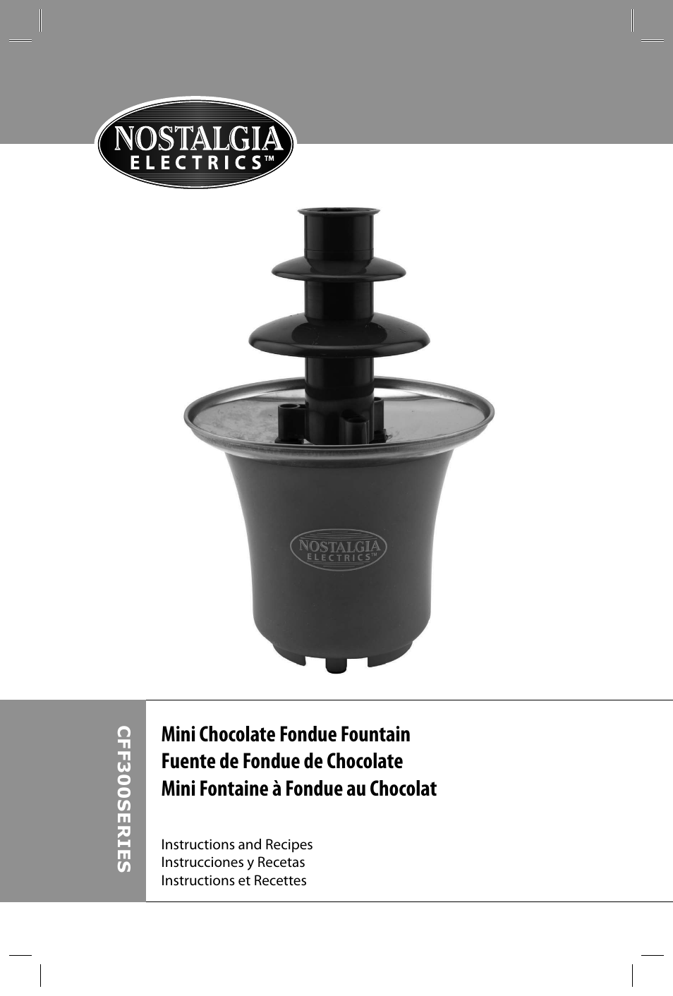 Nostalgia Electrics CFF300 SERIES User Manual | Page 2 / 26