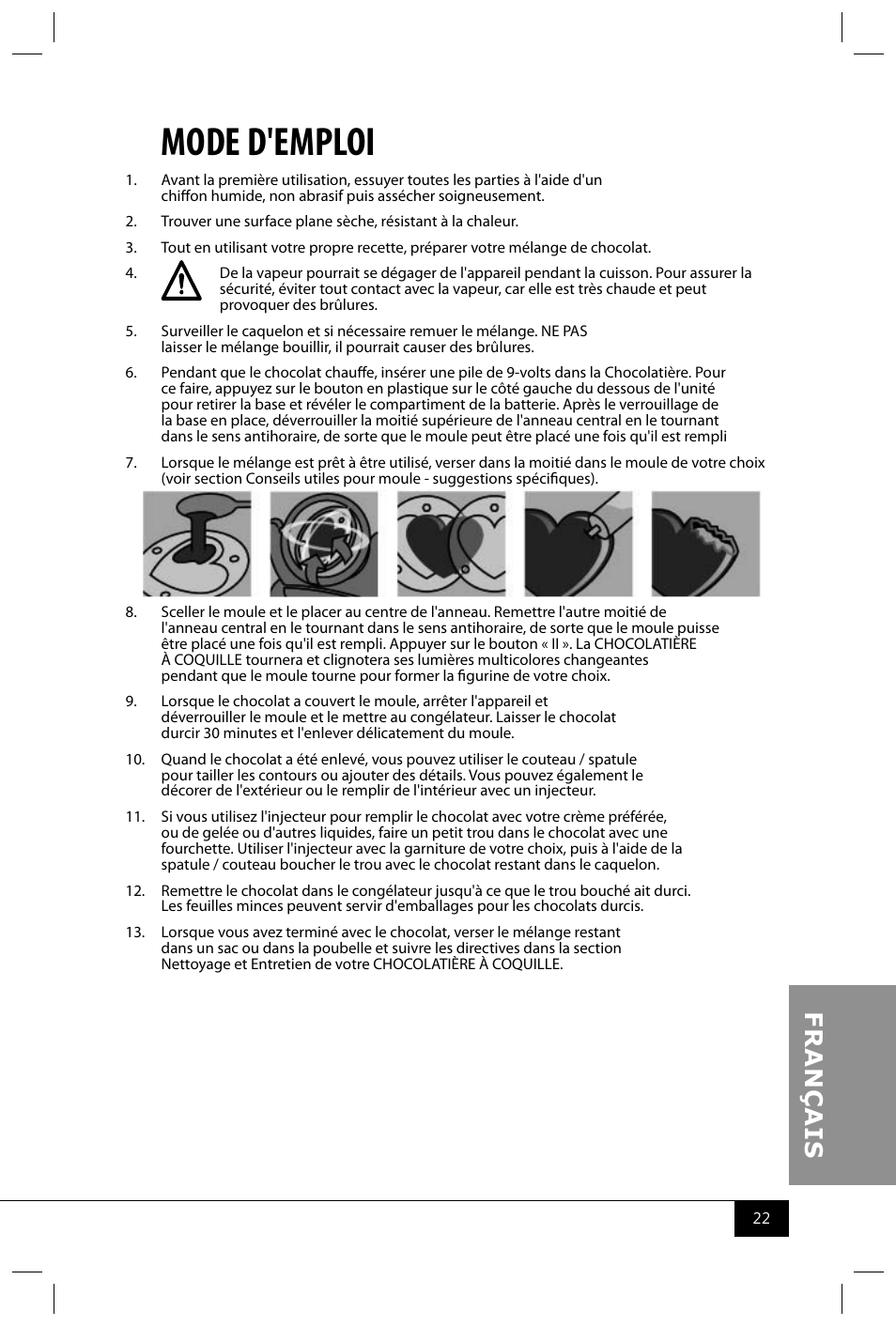 Mode d'emploi | Nostalgia Electrics HCC100NP User Manual | Page 24 / 28