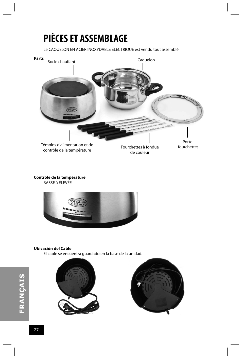 Pièces et assemblage | Nostalgia Electrics FPS200 SERIES User Manual | Page 29 / 38