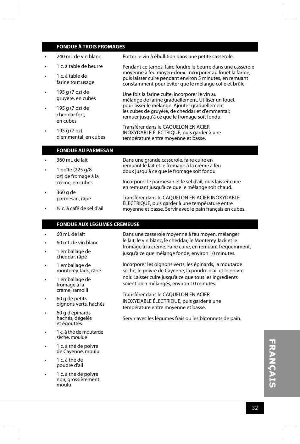 Nostalgia Electrics FPS200 SERIES User Manual | Page 34 / 38