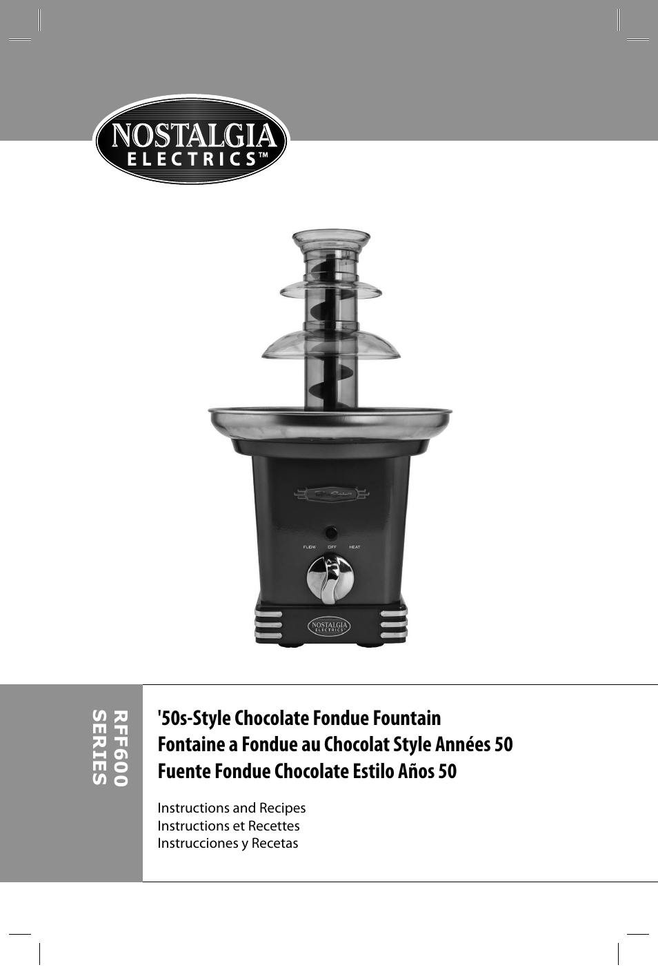 Nostalgia Electrics RFF600 SERIES User Manual | Page 2 / 26