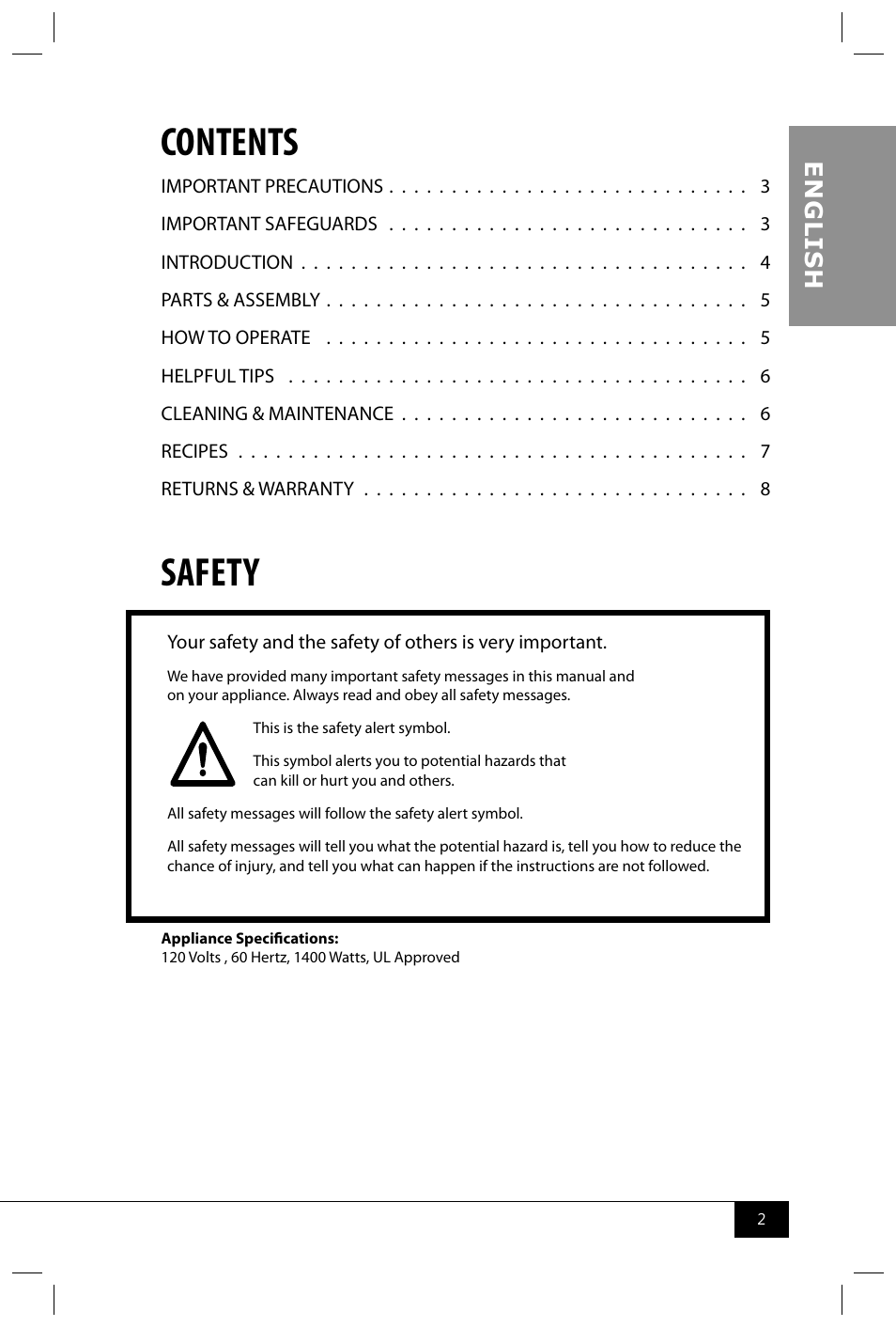 Nostalgia Electrics NGD200 User Manual | Page 4 / 12