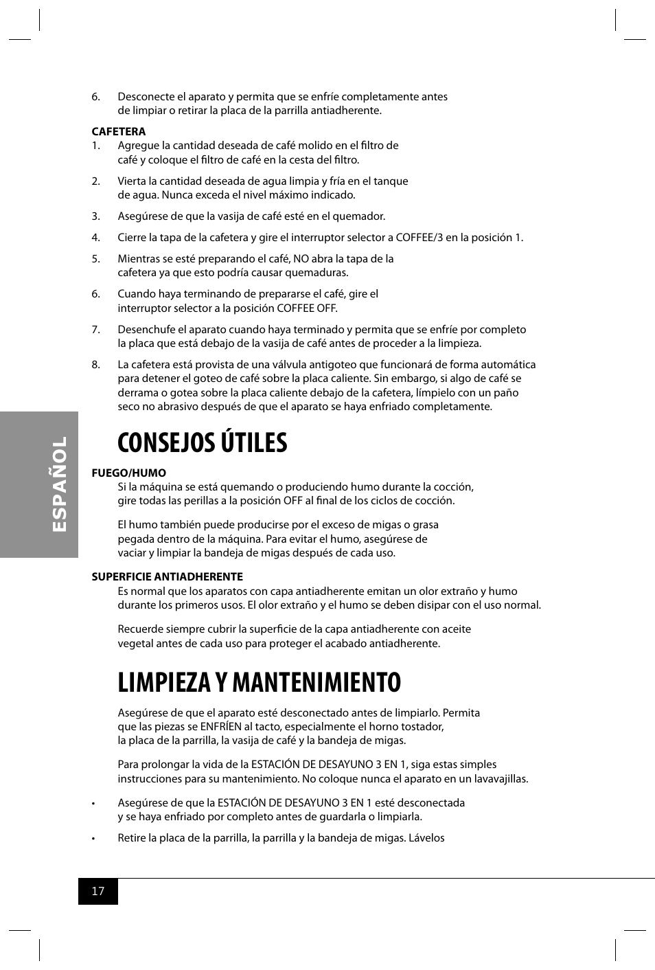 Consejos útiles, Limpieza y mantenimiento | Nostalgia Electrics BSET300 SERIES User Manual | Page 19 / 31