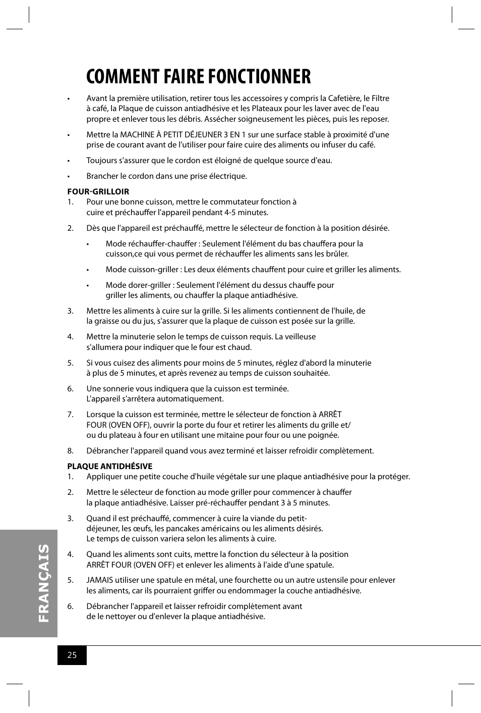 Comment faire fonctionner | Nostalgia Electrics BSET300 SERIES User Manual | Page 27 / 31