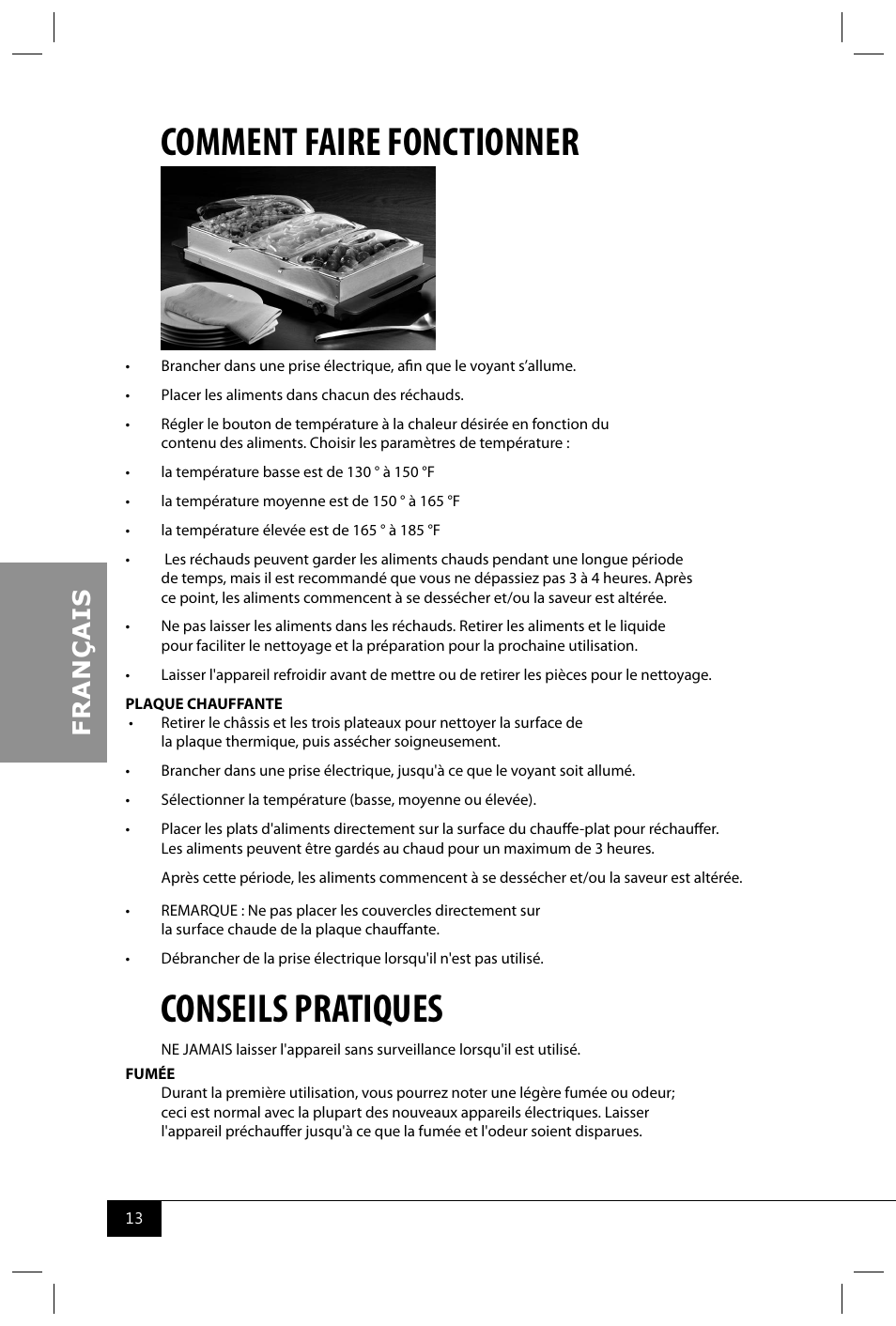 Comment faire fonctionner, Conseils pratiques | Nostalgia Electrics BCD992 User Manual | Page 15 / 26