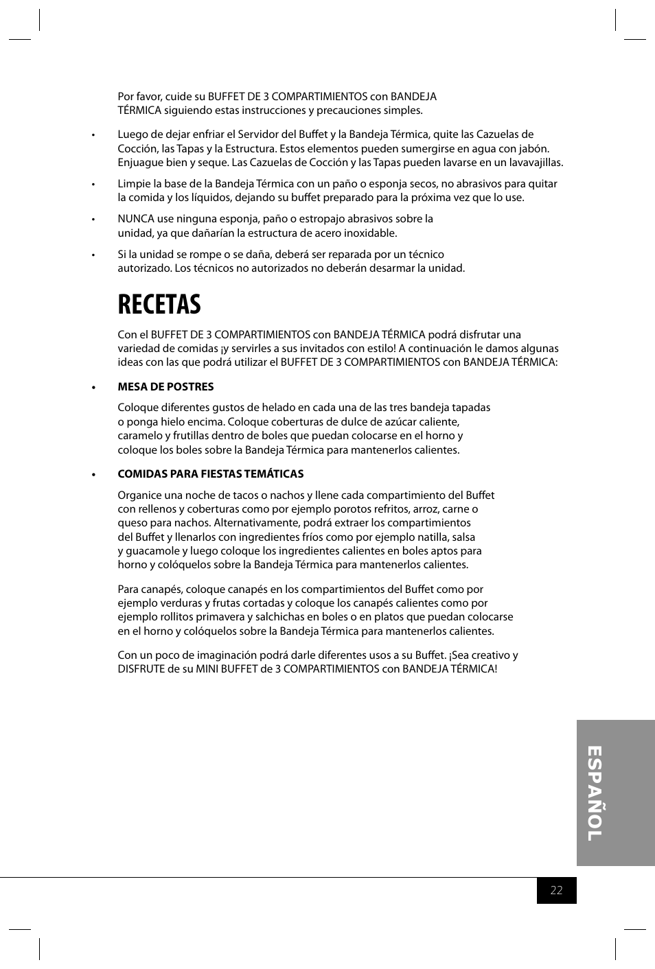 Recetas | Nostalgia Electrics BCD992 User Manual | Page 24 / 26