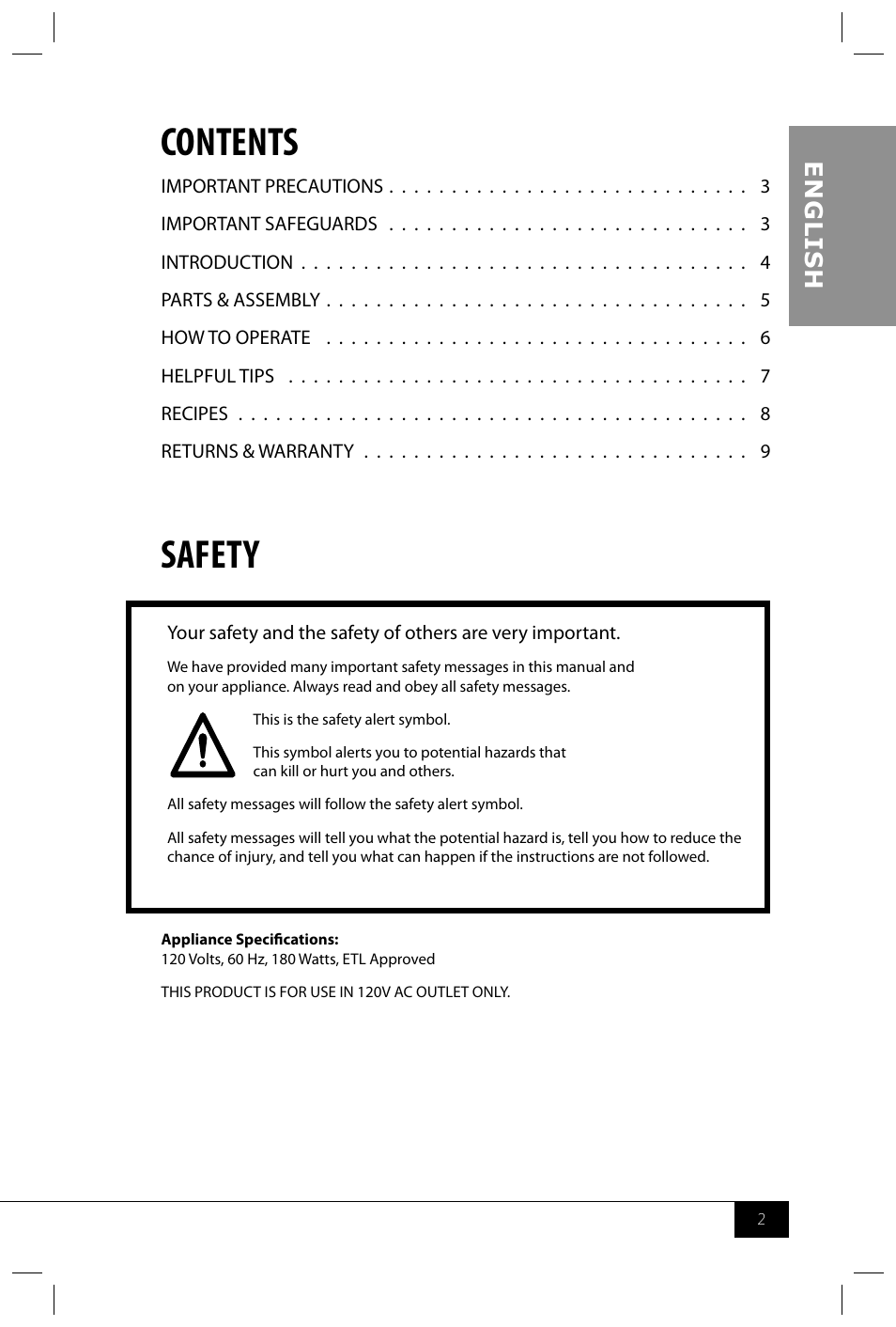 Nostalgia Electrics BCD332 User Manual | Page 4 / 24