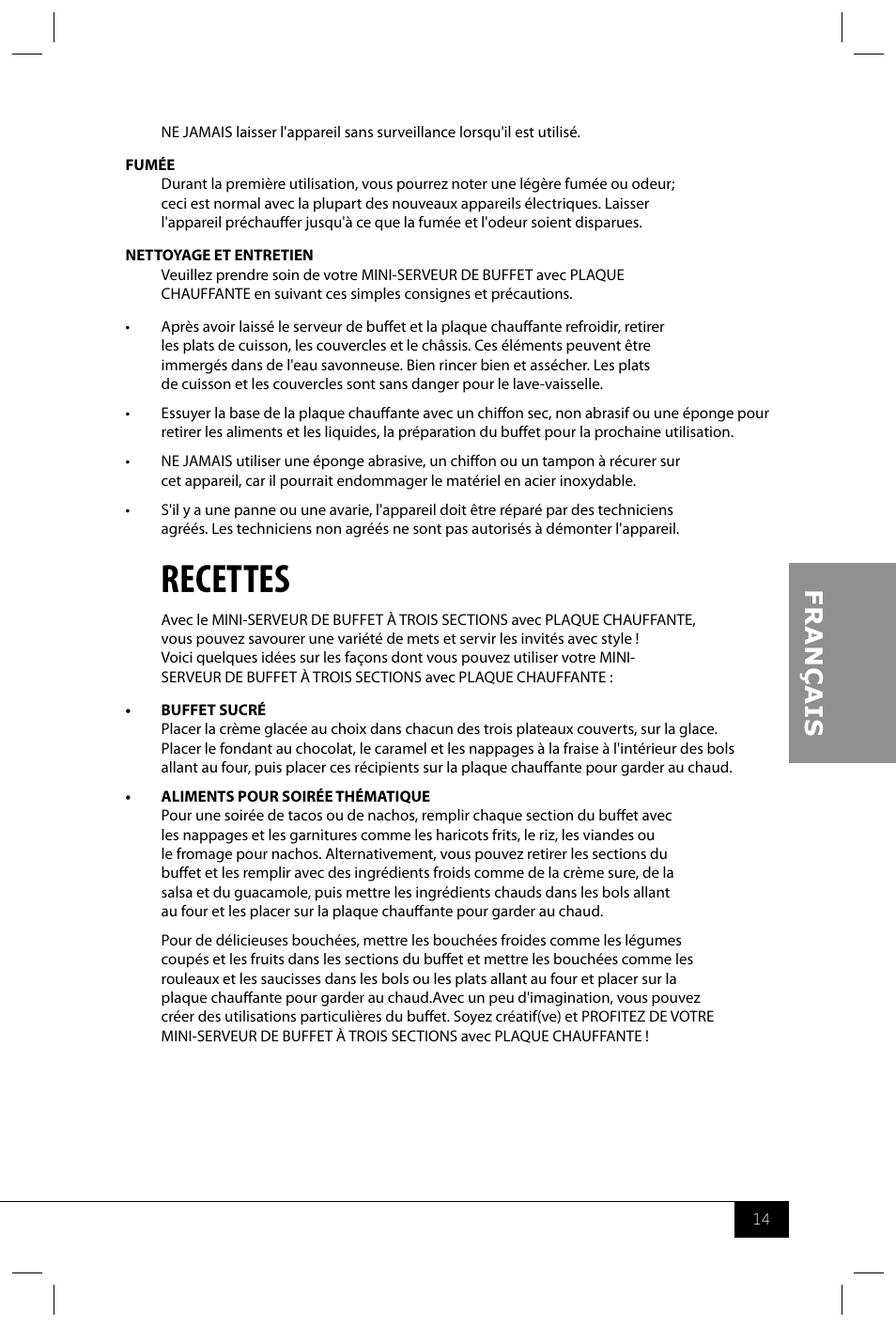 Recettes | Nostalgia Electrics BCD122 User Manual | Page 16 / 26