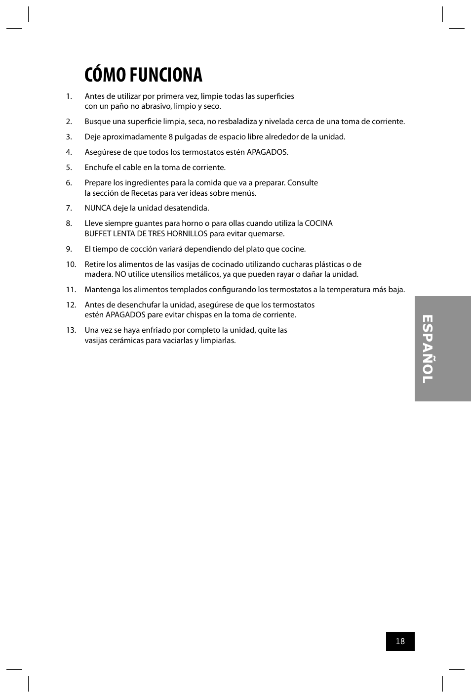 Cómo funciona | Nostalgia Electrics TSC150 SERIES User Manual | Page 20 / 40