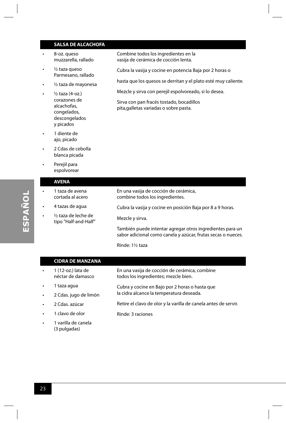 Nostalgia Electrics TSC150 SERIES User Manual | Page 25 / 40