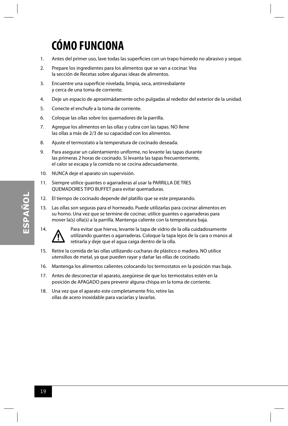 Cómo funciona | Nostalgia Electrics TDO150SS User Manual | Page 21 / 42