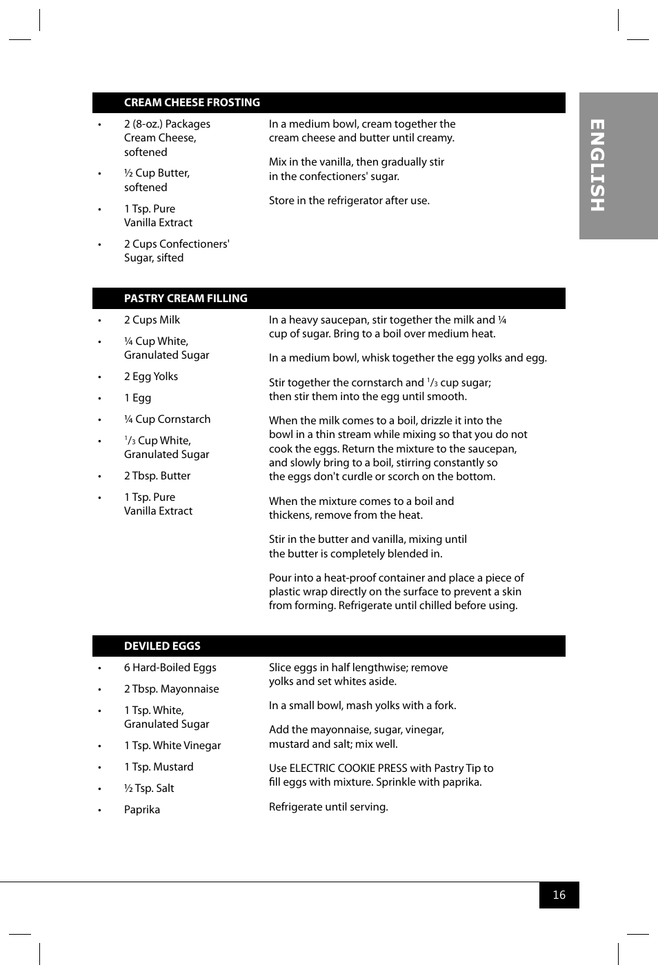 En g li s h | Nostalgia Electrics CDP200 RED User Manual | Page 18 / 54