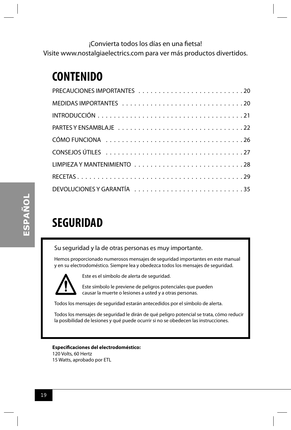 Nostalgia Electrics CDP200 RED User Manual | Page 21 / 54
