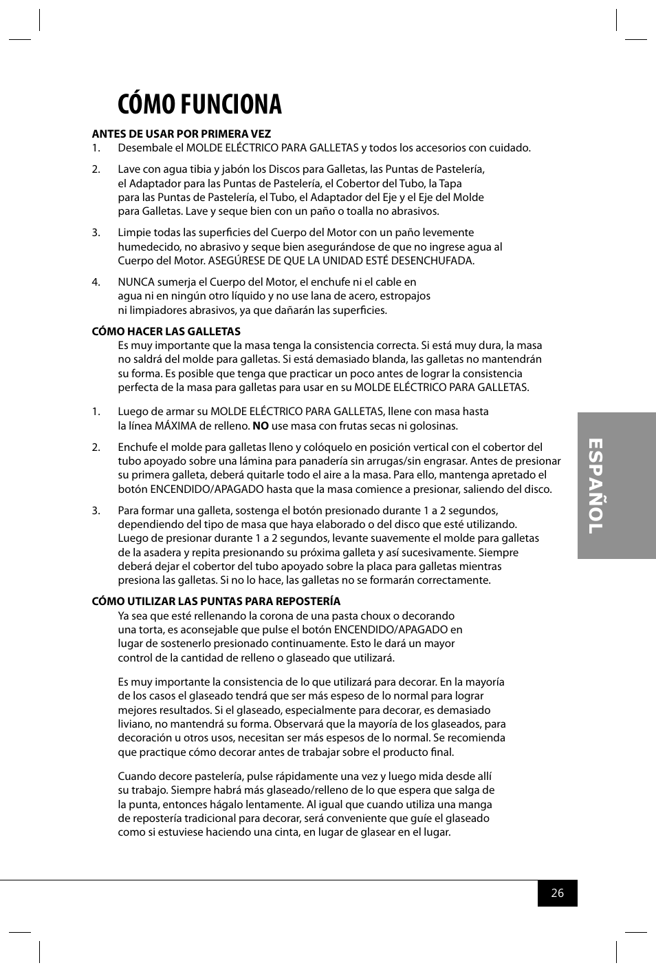 Cómo funciona | Nostalgia Electrics CDP200 RED User Manual | Page 28 / 54