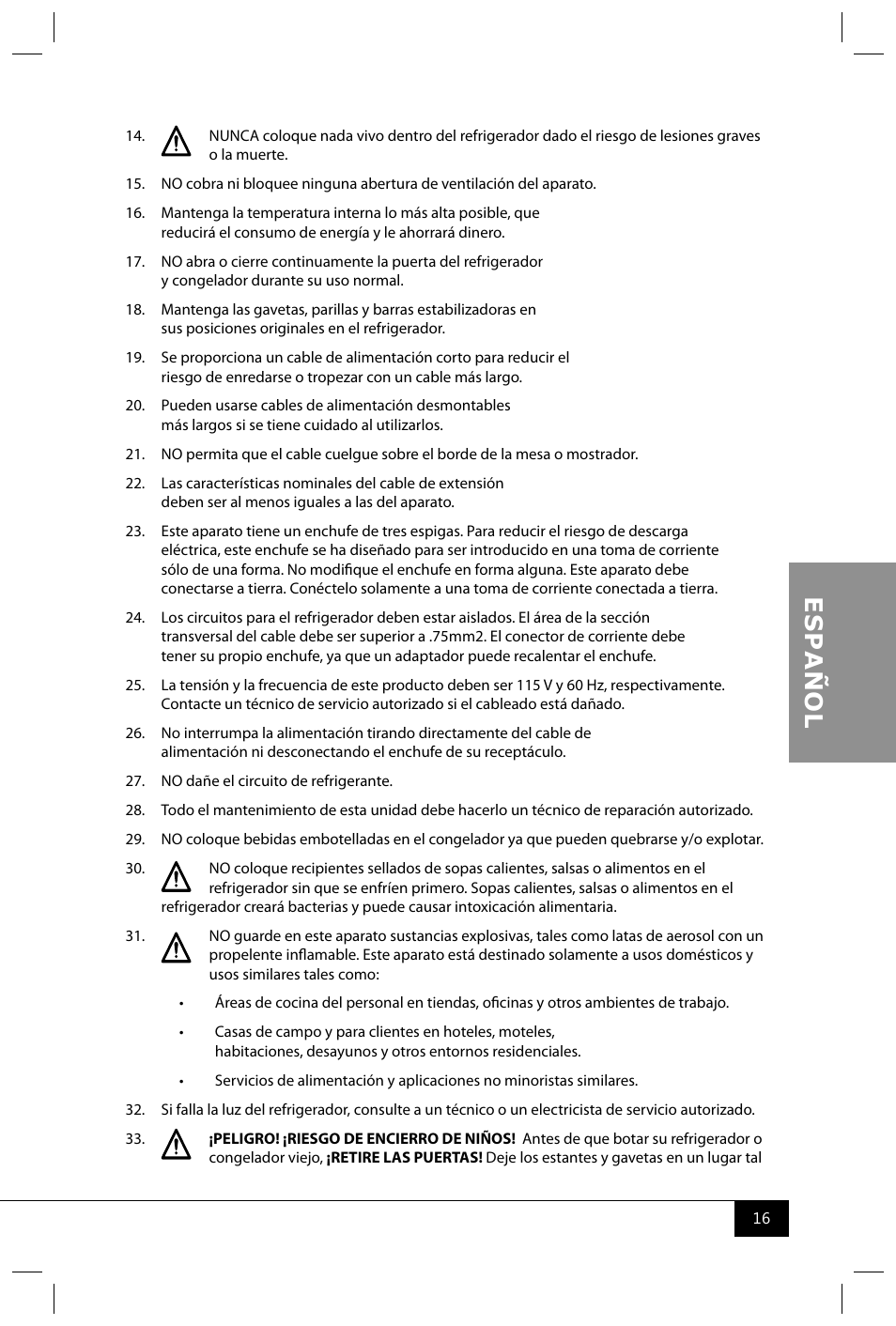 Nostalgia Electrics RRF300SDD SERIES User Manual | Page 18 / 39