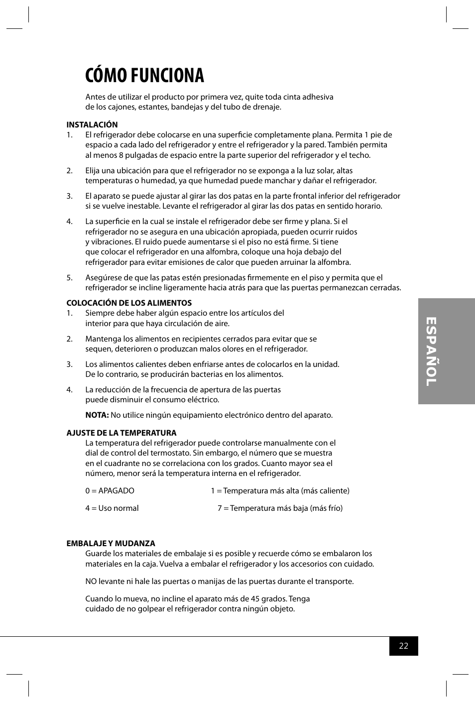 Cómo funciona | Nostalgia Electrics RRF300SDD SERIES User Manual | Page 24 / 39