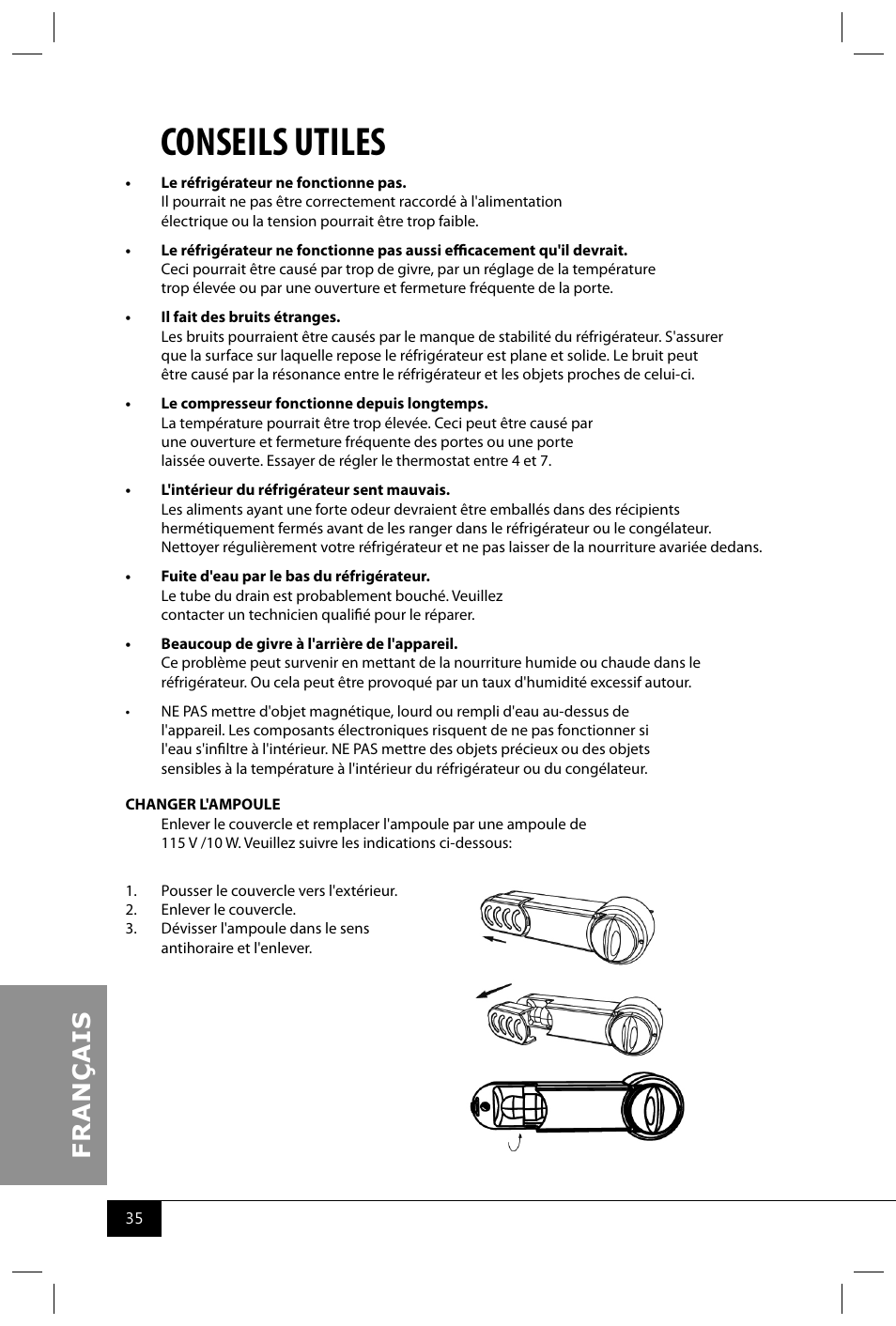 Conseils utiles | Nostalgia Electrics RRF300SDD SERIES User Manual | Page 37 / 39