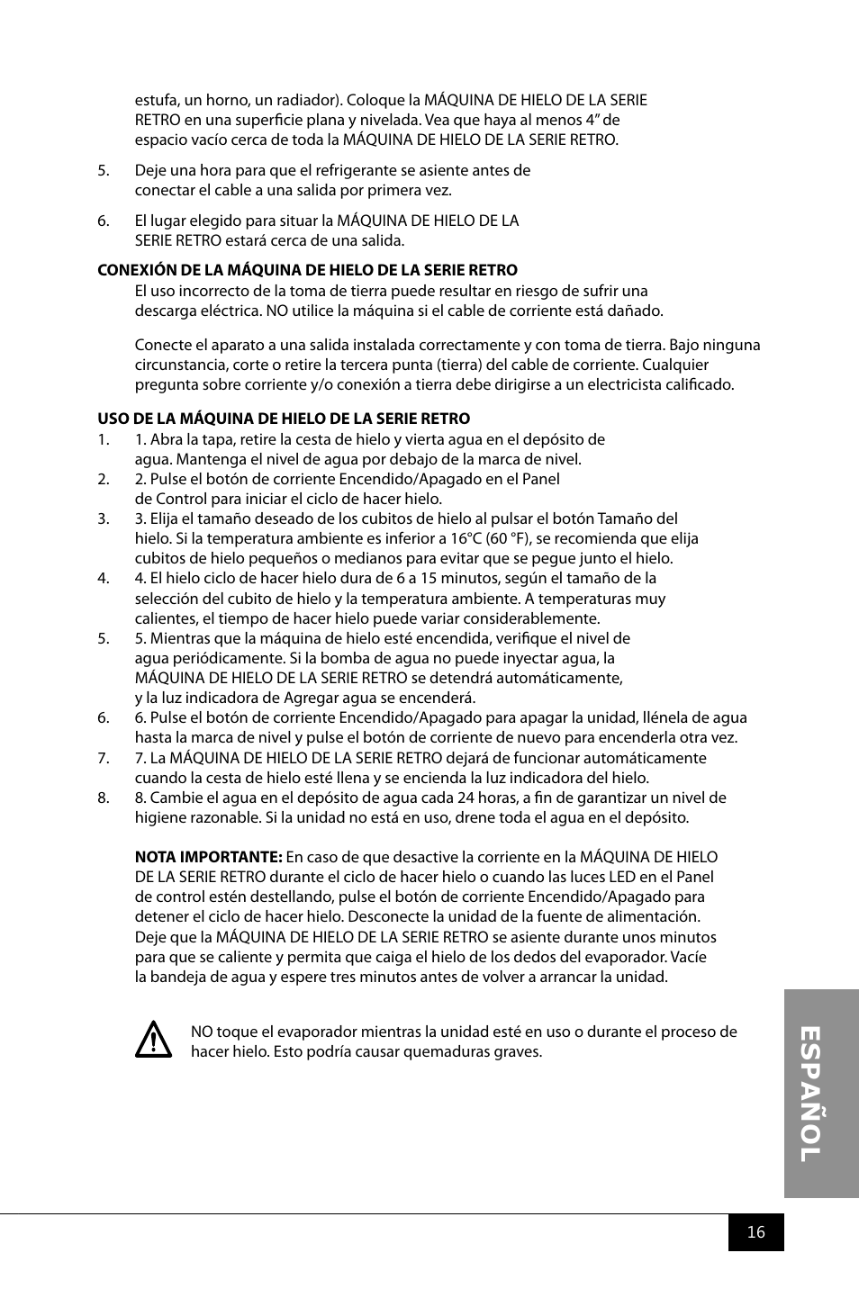Nostalgia Electrics RIC100 SERIES User Manual | Page 18 / 32