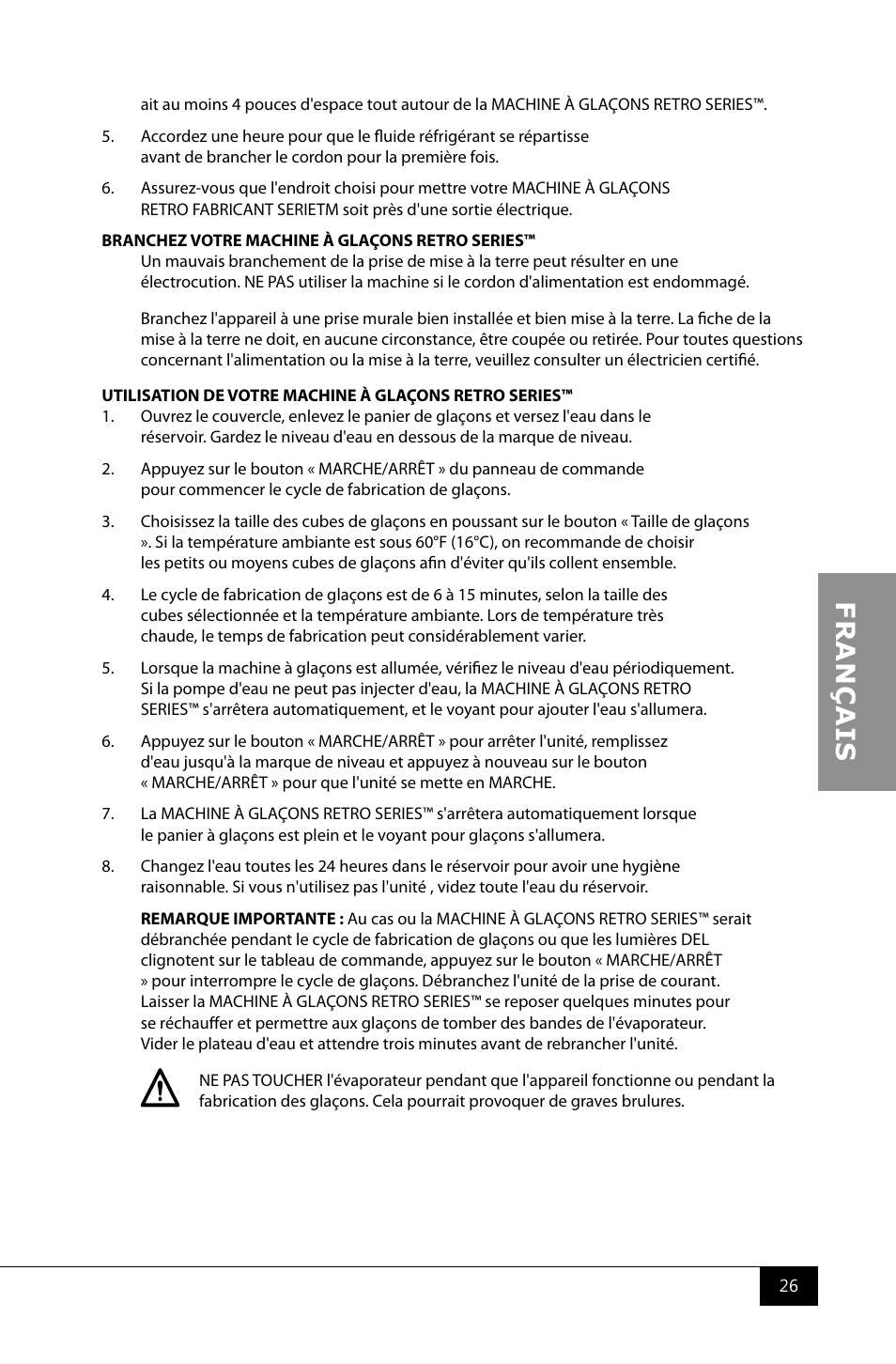 Nostalgia Electrics RIC100 SERIES User Manual | Page 28 / 32