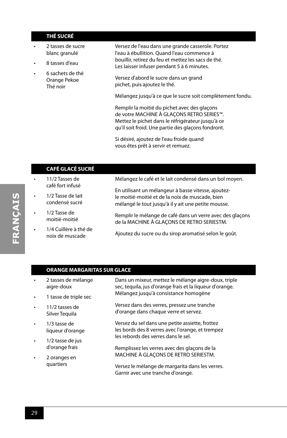Nostalgia Electrics RIC100 SERIES User Manual | Page 31 / 32