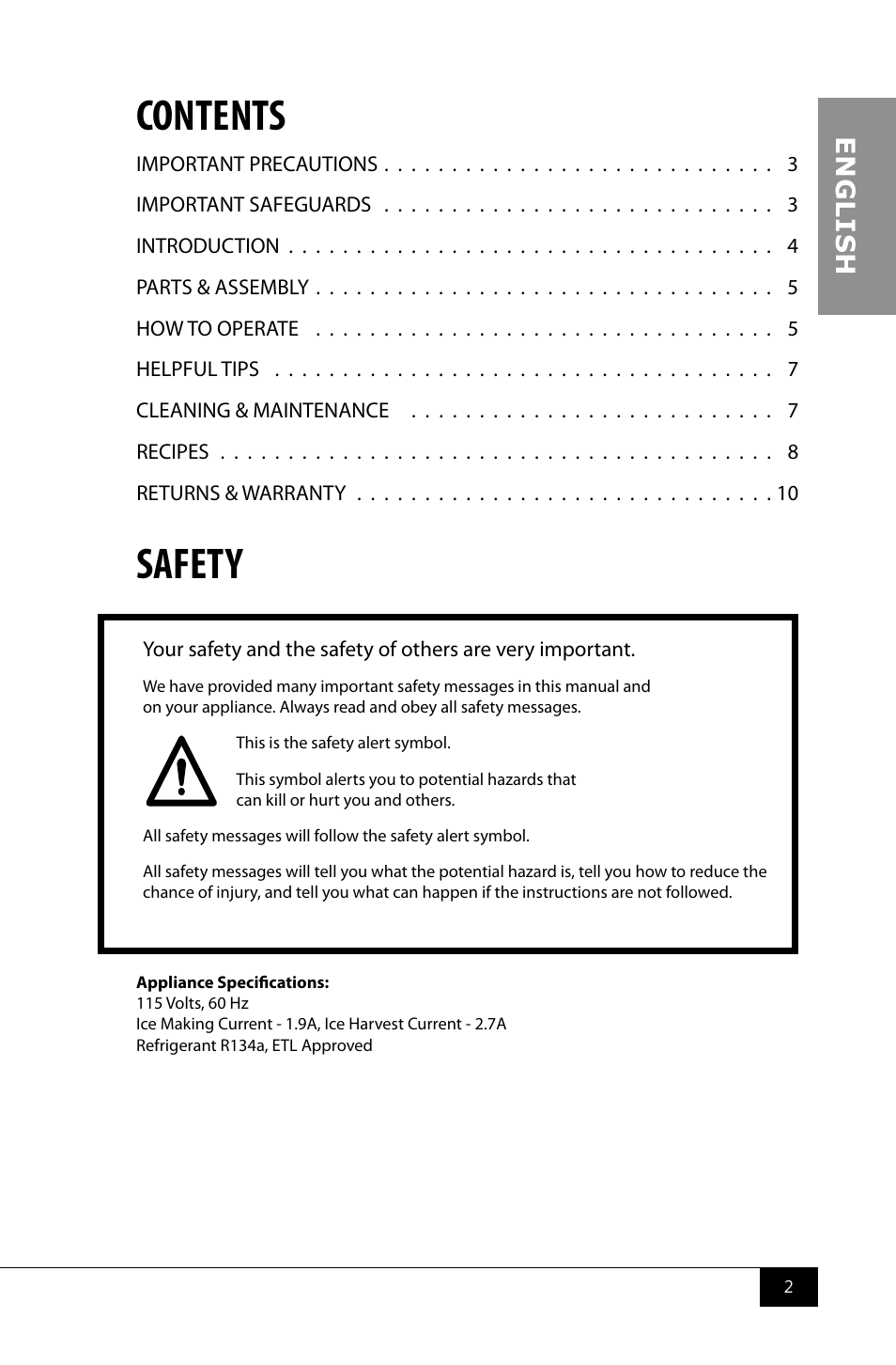 Nostalgia Electrics RIC100 SERIES User Manual | Page 4 / 32