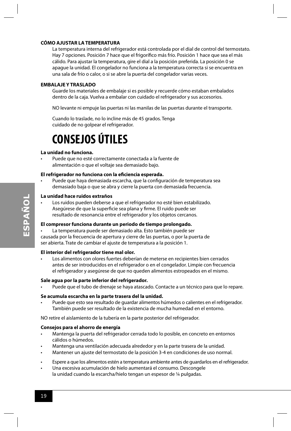 Consejos útiles | Nostalgia Electrics CRF170 RETRO RED User Manual | Page 21 / 33