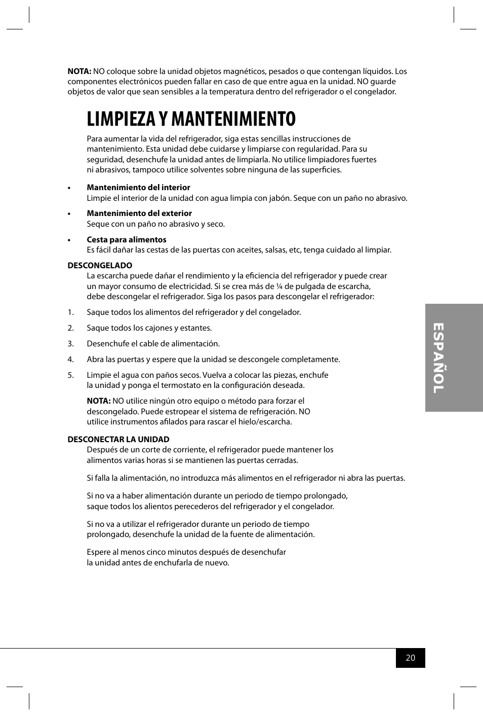 Limpieza y mantenimiento | Nostalgia Electrics CRF170 RETRO RED User Manual | Page 22 / 33