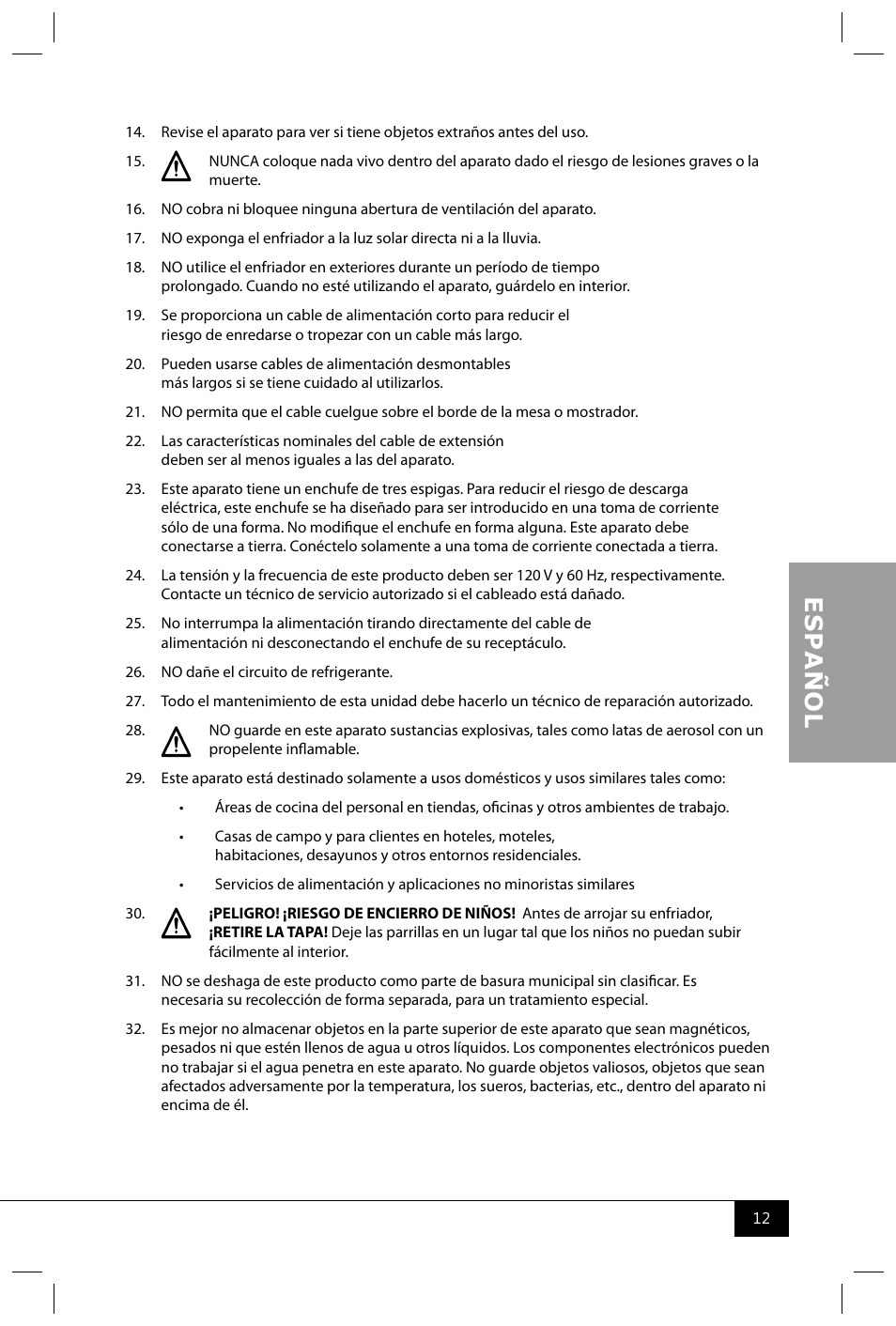 Nostalgia Electrics BPC700 SERIES User Manual | Page 14 / 28