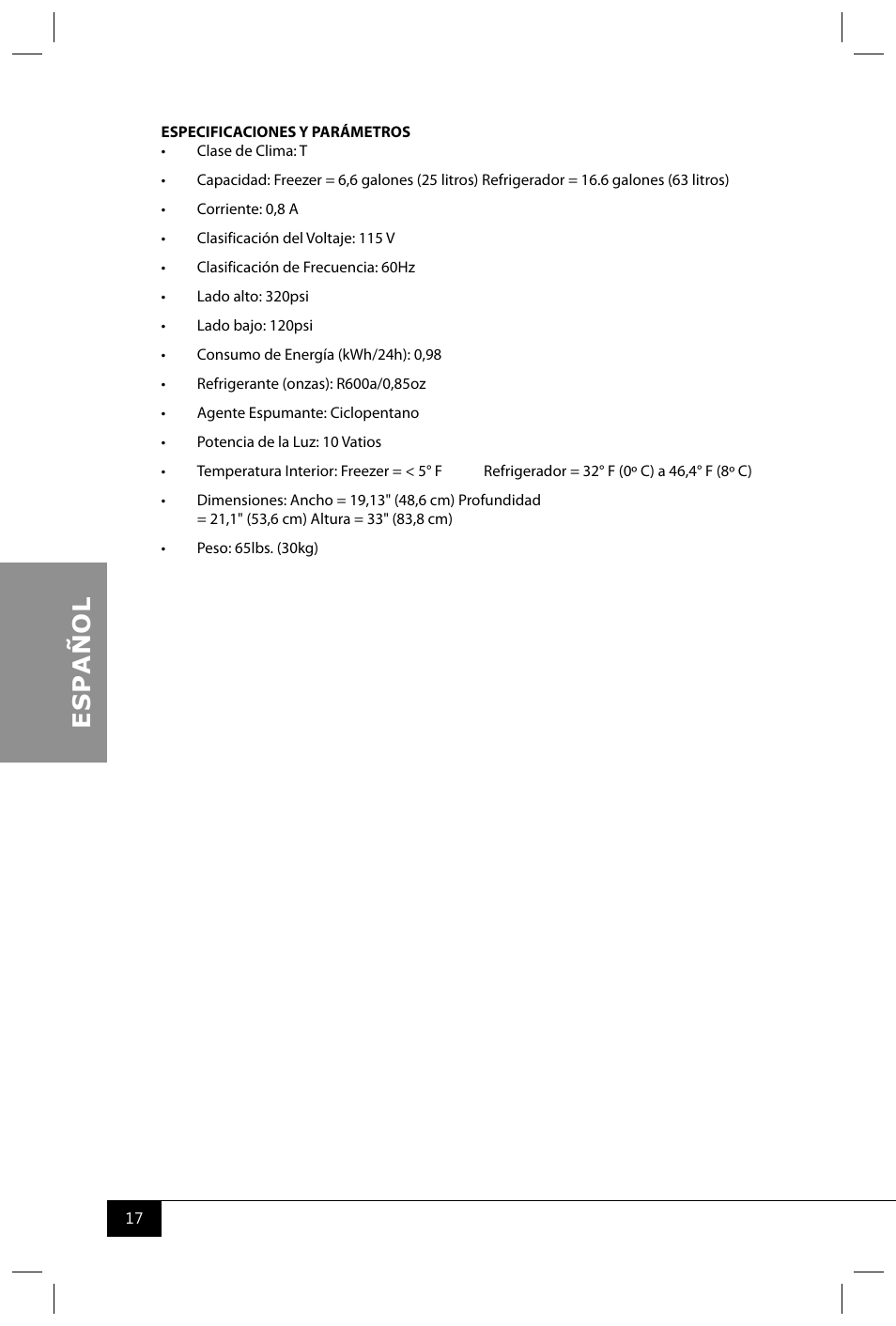 Nostalgia Electrics RRF325 SERIES User Manual | Page 19 / 36