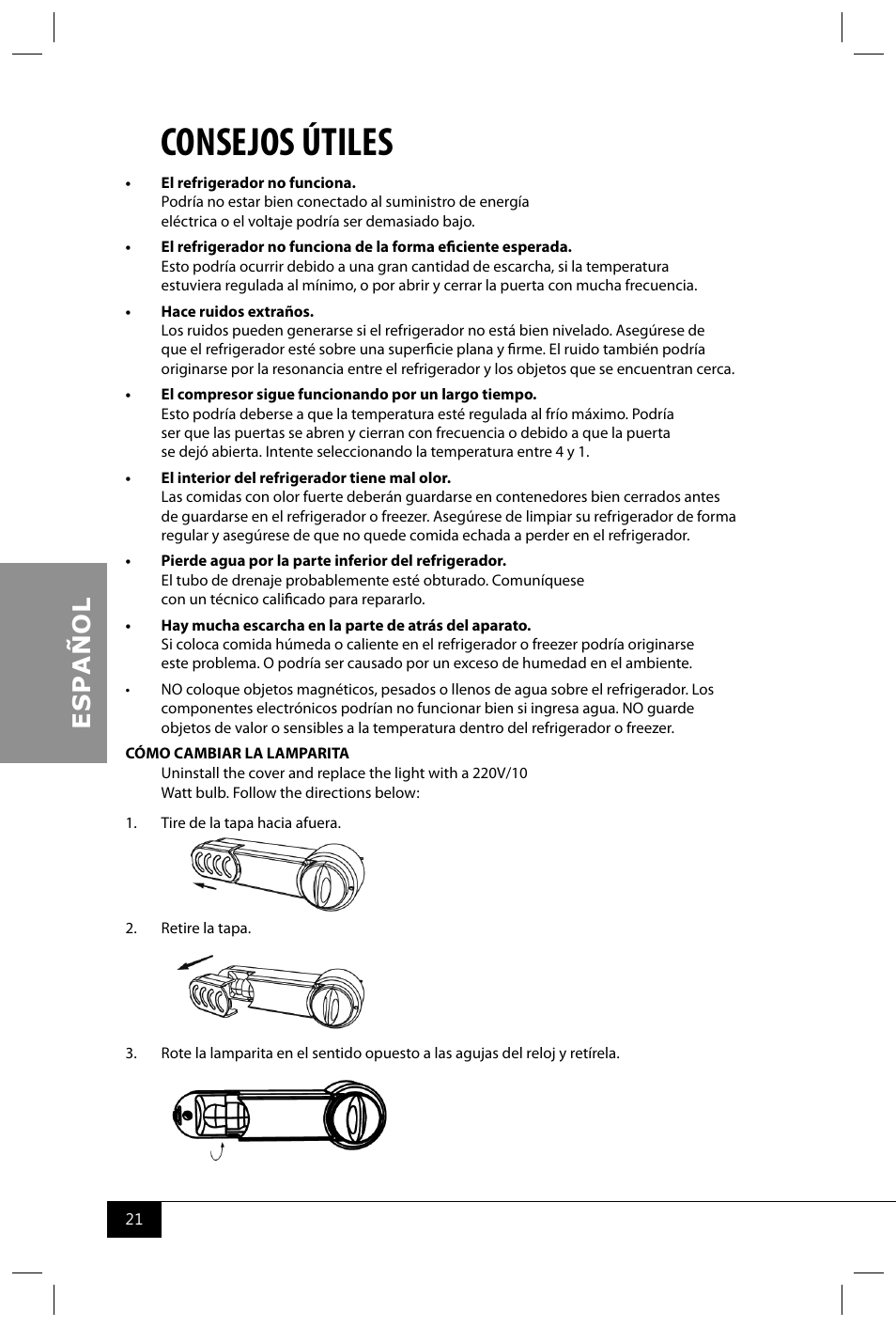 Consejos útiles | Nostalgia Electrics RRF325 SERIES User Manual | Page 23 / 36