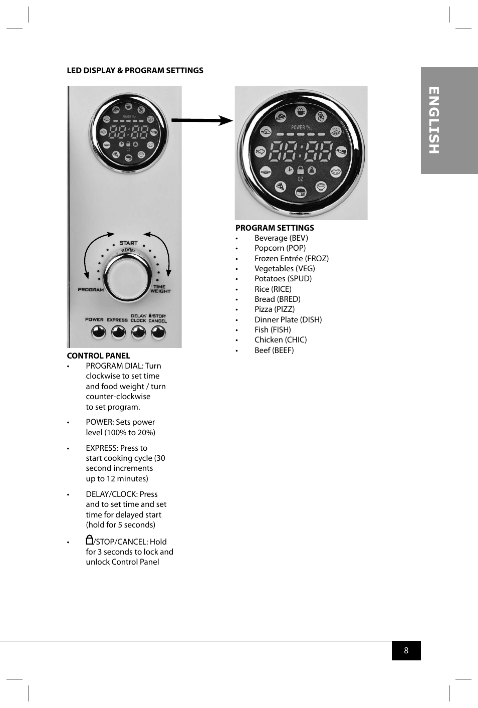 En g li s h | Nostalgia Electrics RMO400 SERIES User Manual | Page 10 / 48