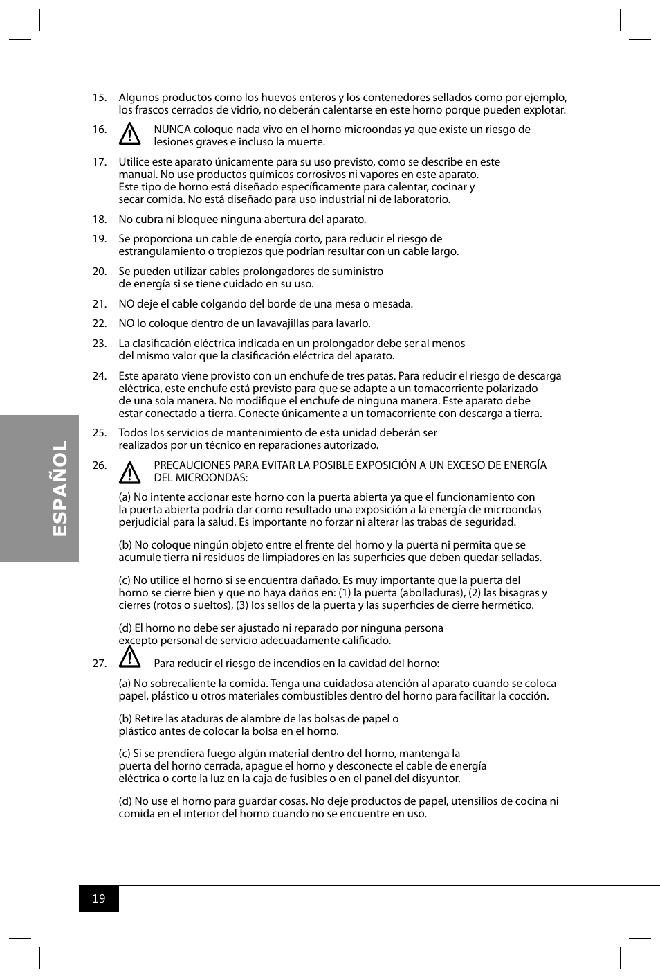 Nostalgia Electrics RMO400 SERIES User Manual | Page 21 / 48