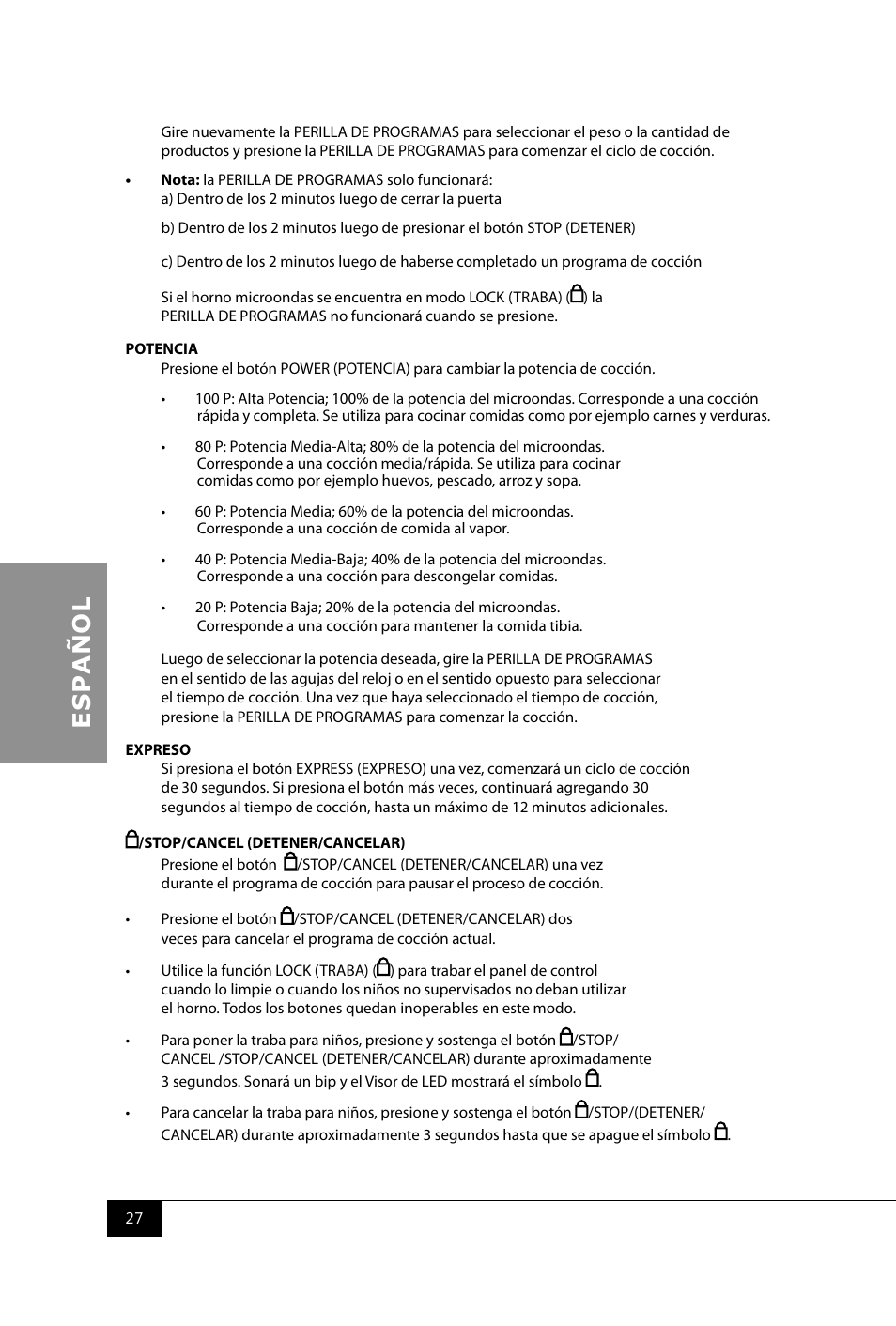 Nostalgia Electrics RMO400 SERIES User Manual | Page 29 / 48