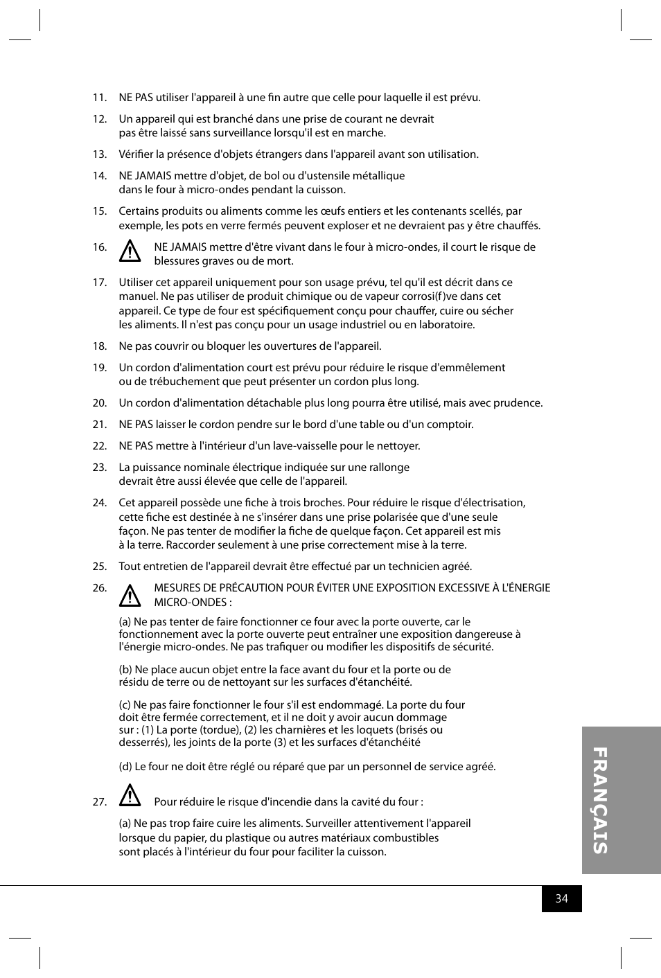 Nostalgia Electrics RMO400 SERIES User Manual | Page 36 / 48