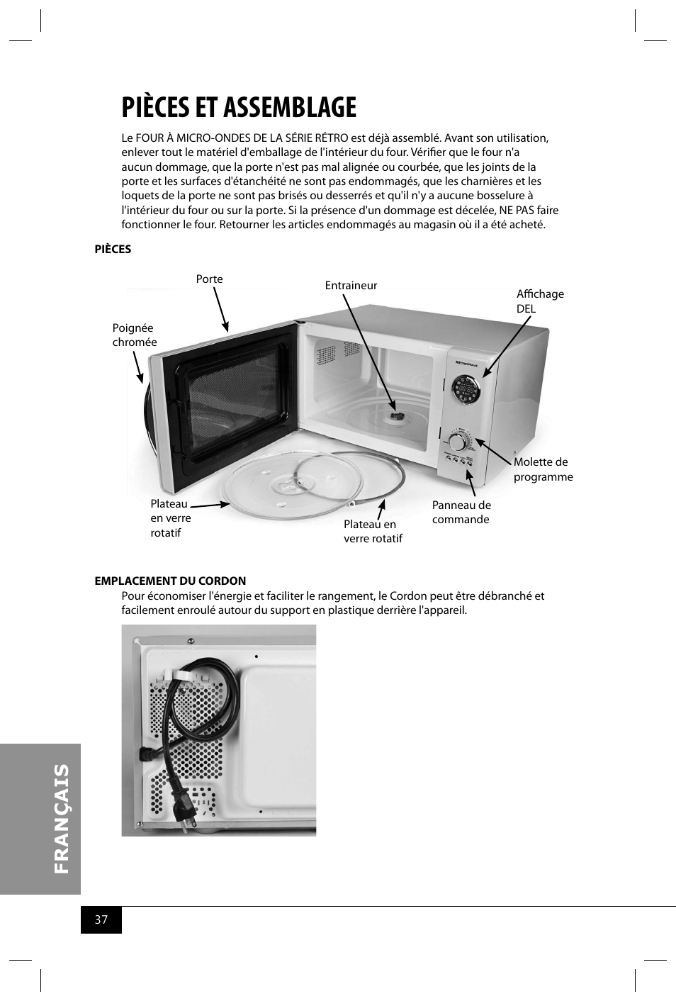 Pièces et assemblage | Nostalgia Electrics RMO400 SERIES User Manual | Page 39 / 48