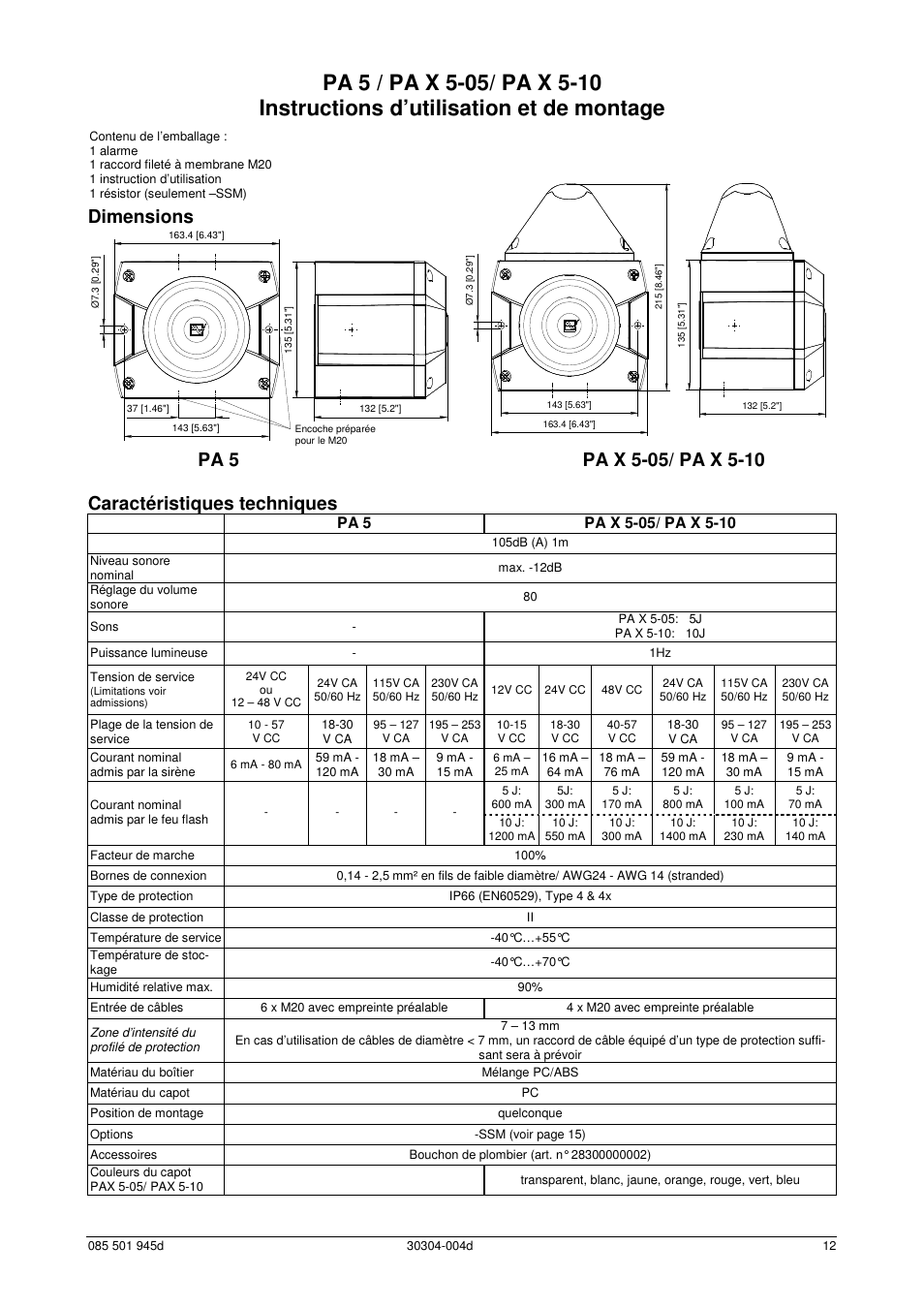 Dimensions | Pfannenberg PATROL PA X 5 Series User Manual | Page 12 / 24